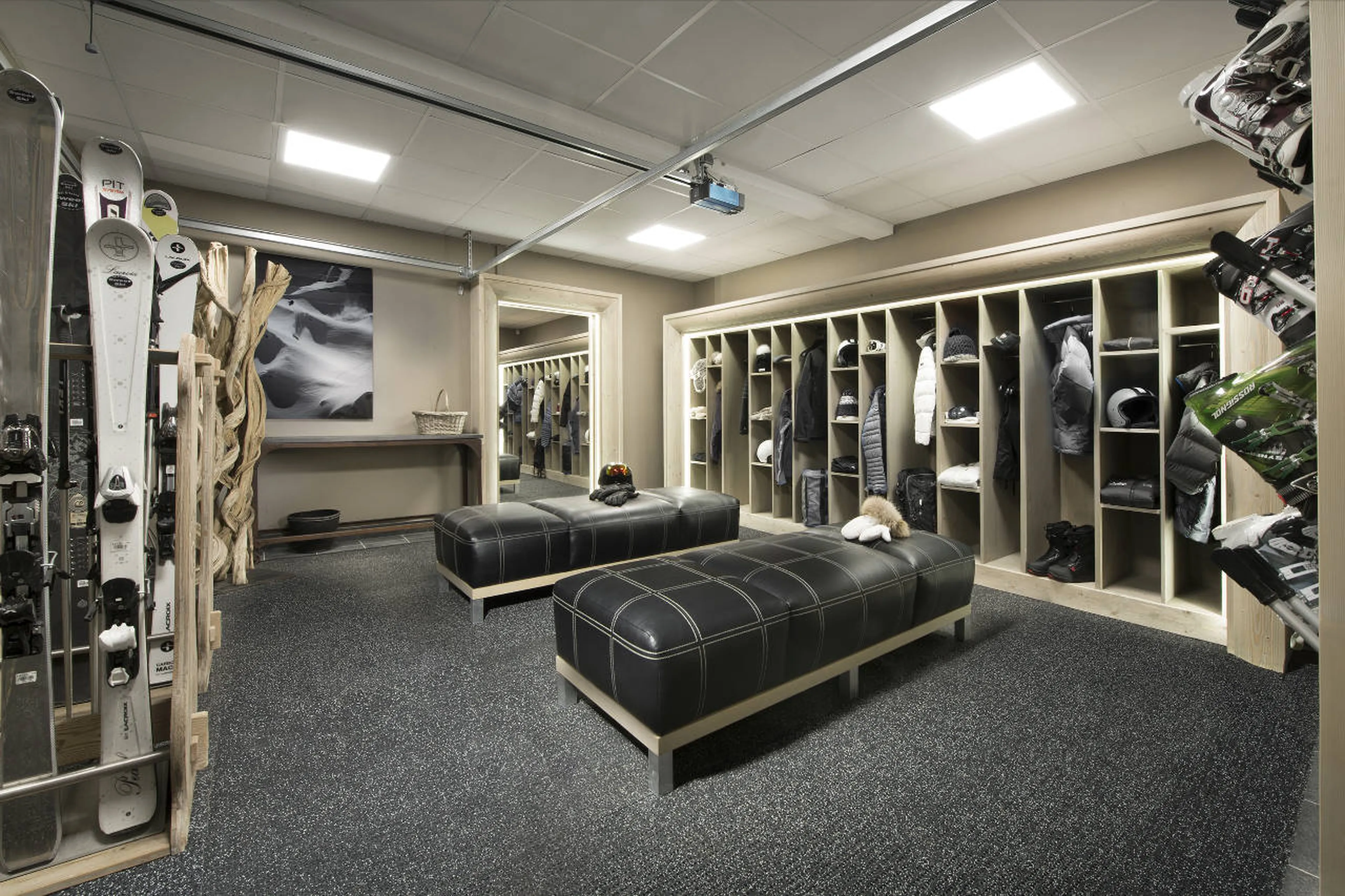 Ski room at Chalet Black Pearl in Val d'Isere