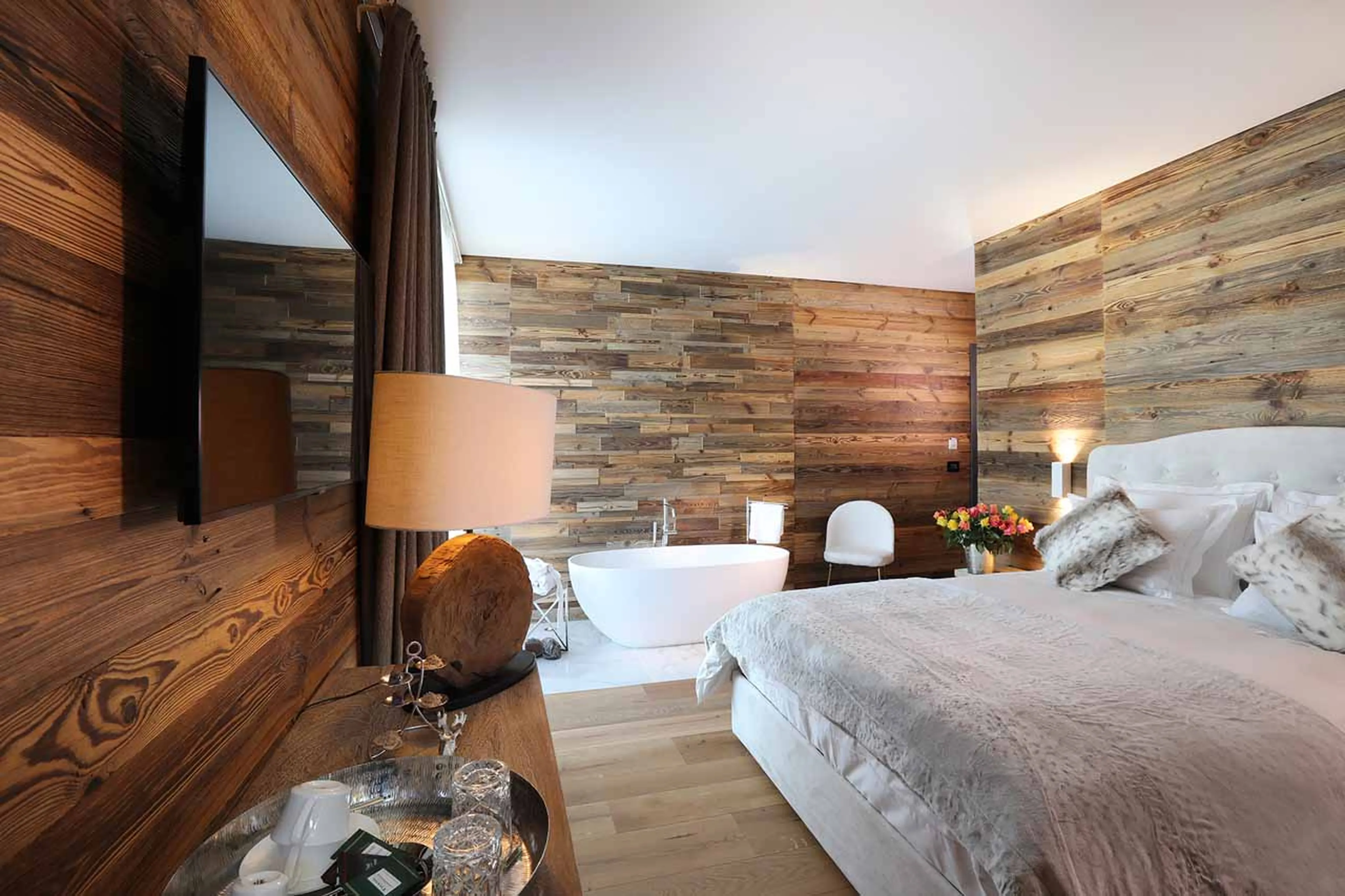 Bedroom two at Chalet Blanc in Cervinia