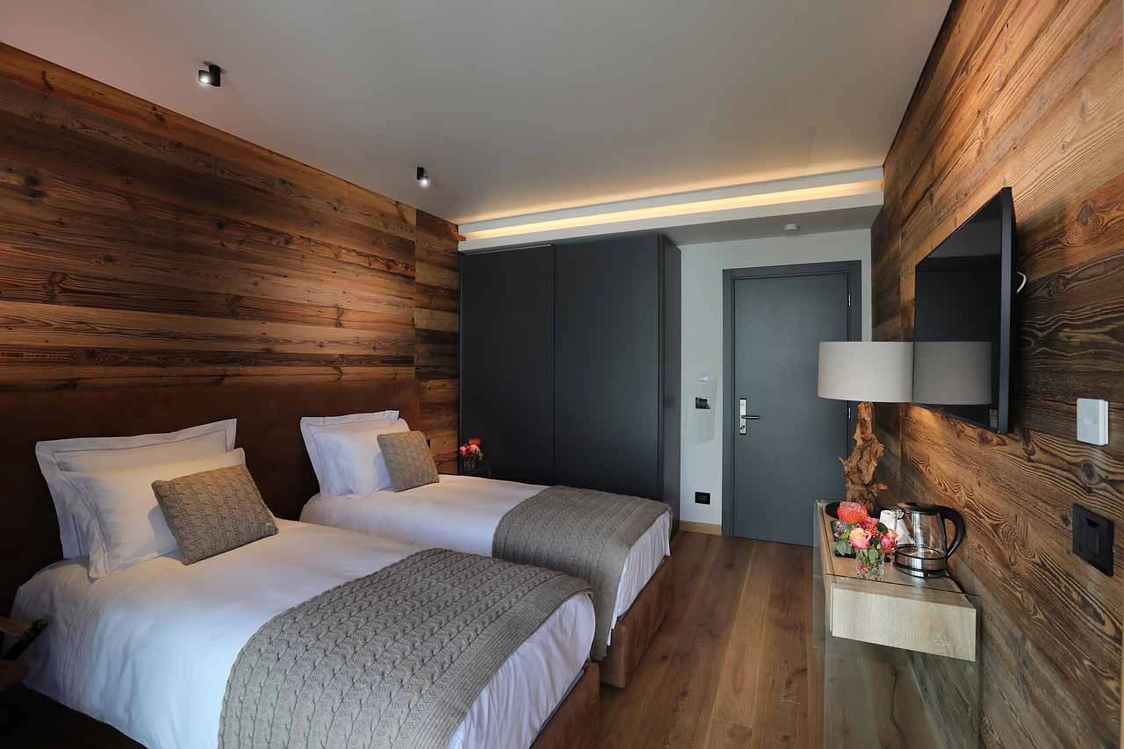 Bedroom four at Chalet Blanc in Cervinia