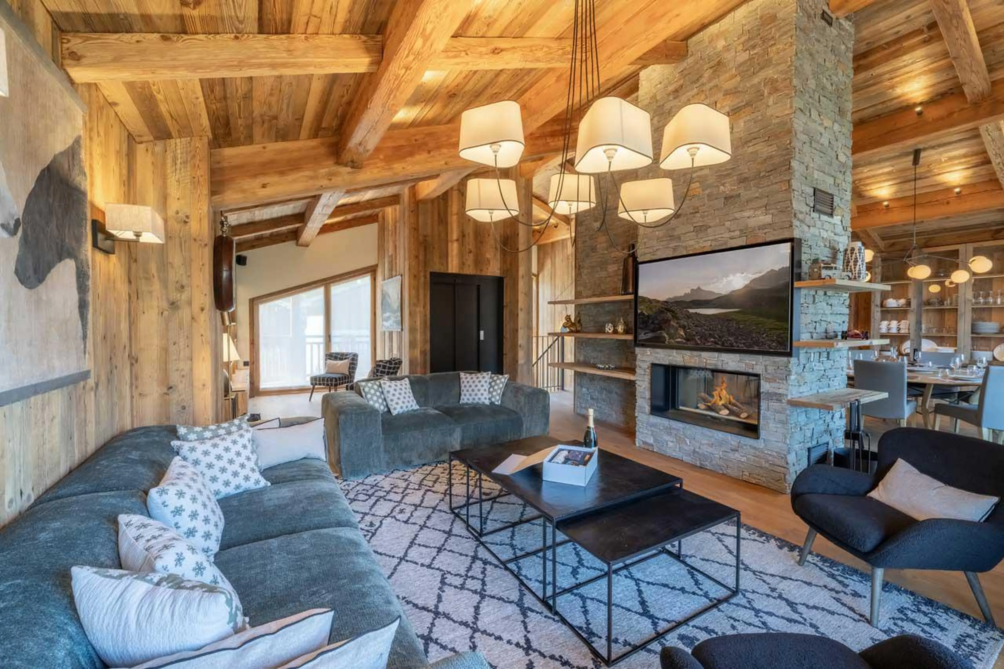 Living area of Chalet Bois de l'Abbaye in Courchevel Le Praz