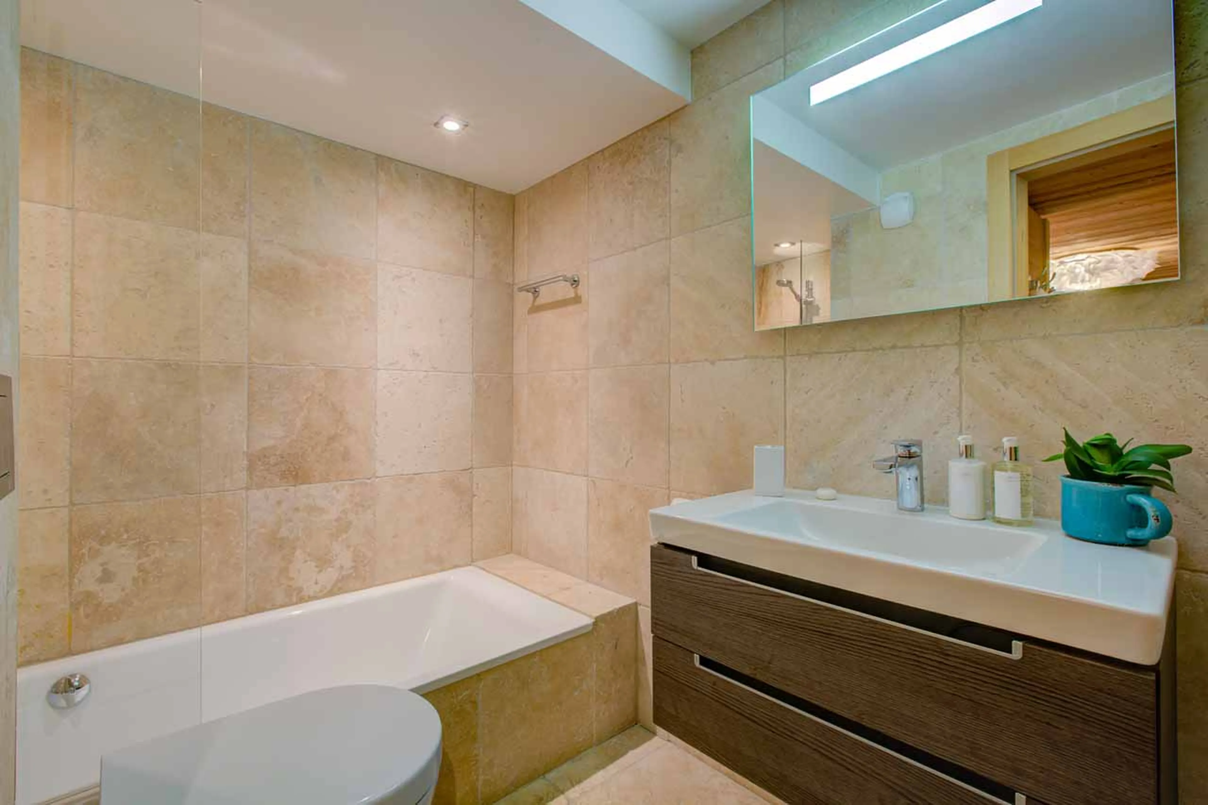 Bathroom one at Chalet Bouquetin in Morzine