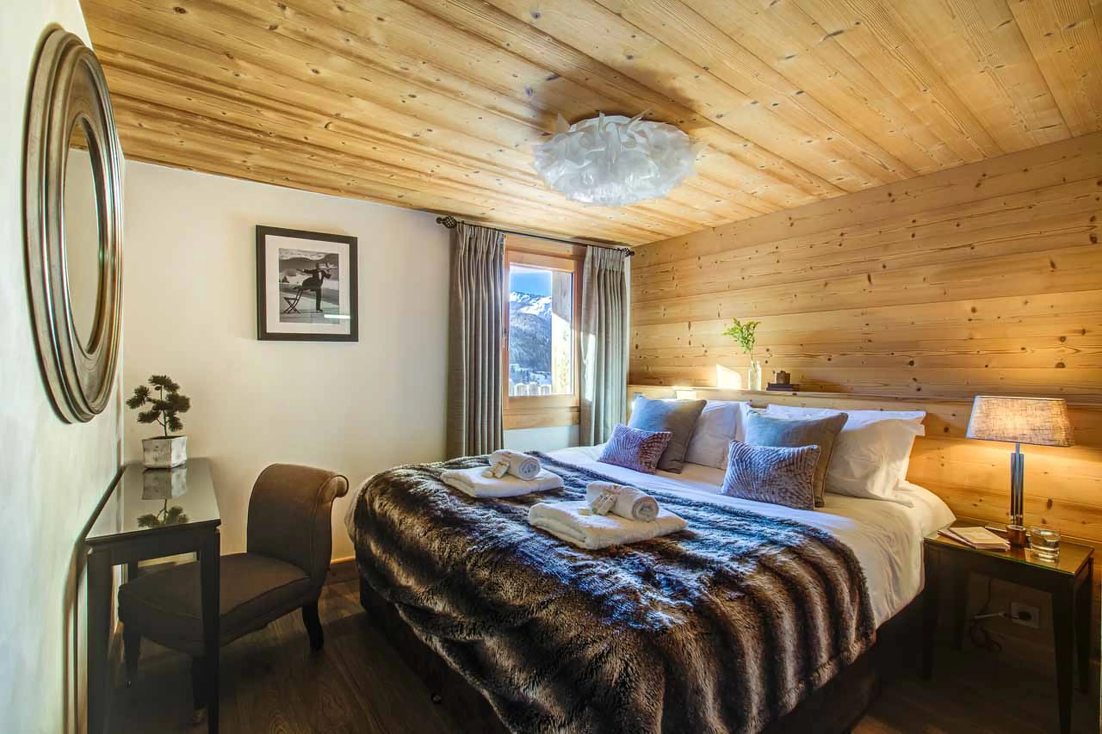 Bedroom one at Chalet Bouquetin in Morzine