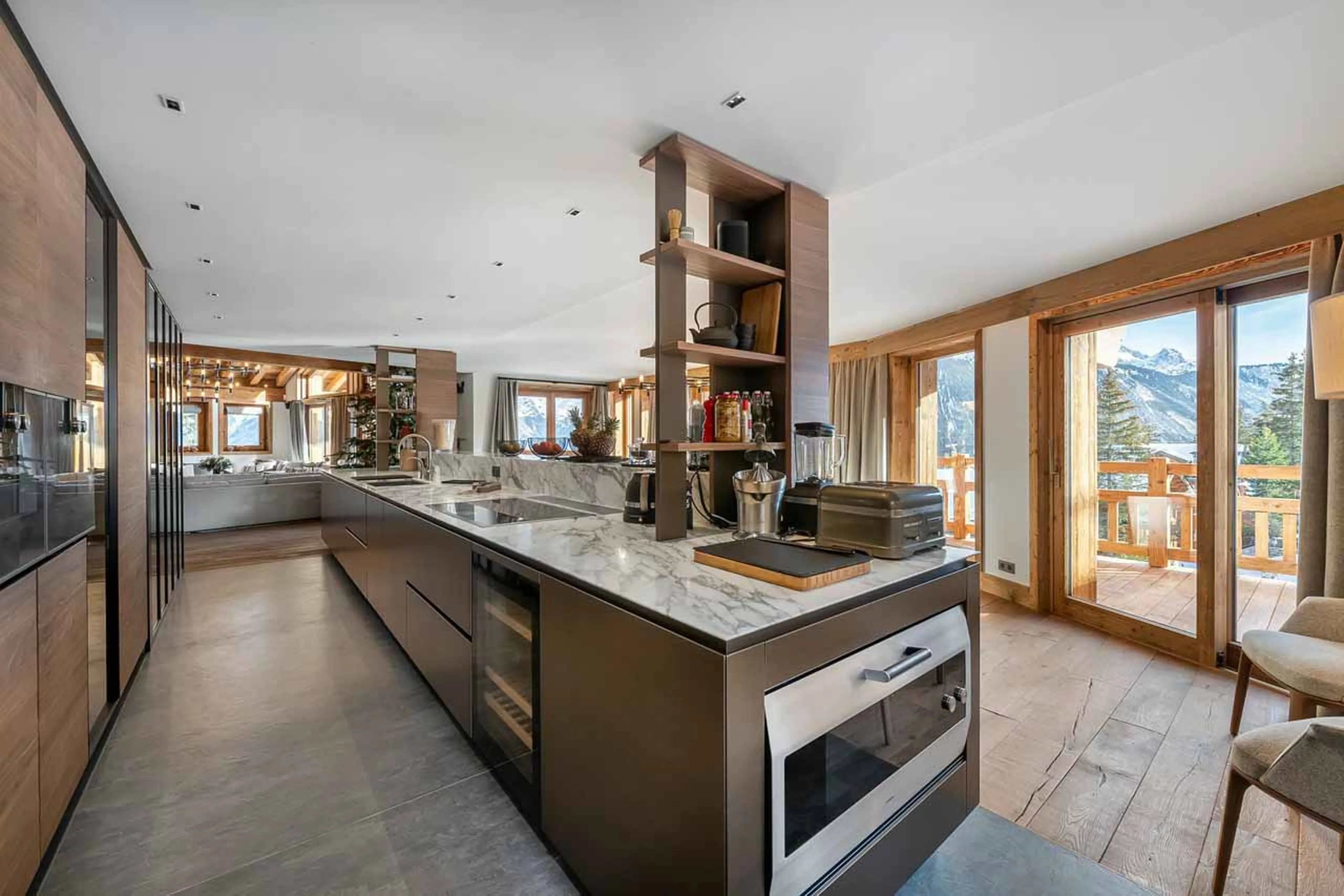 Well-equipped kitchen at Chalet Les Bruxellois in Courchevel 1850