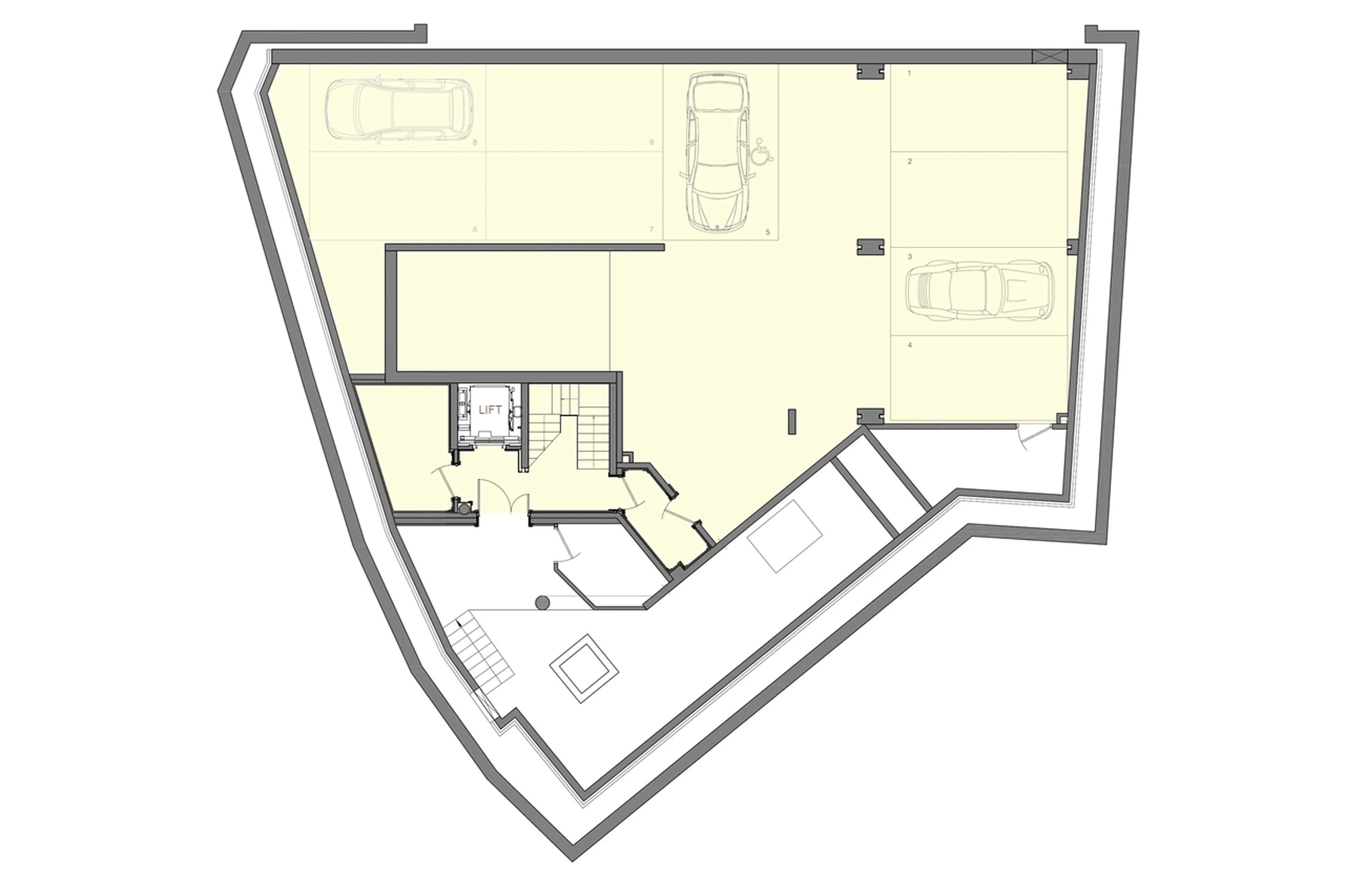 Level -3 floor plan of La Datcha in Courchevel 1850