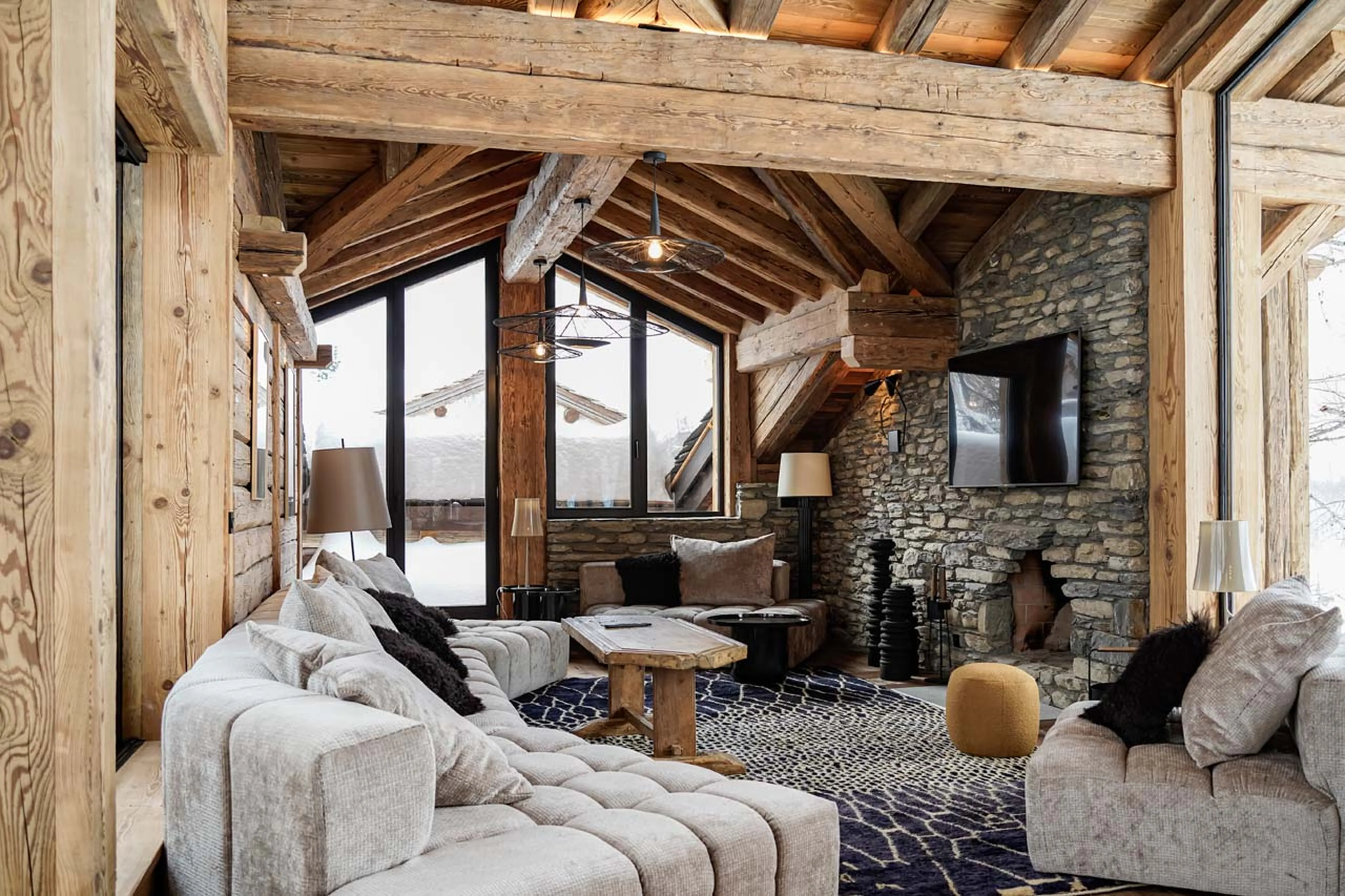 Sofas and armchairs in Chalet Cahokia, Val d'Isere