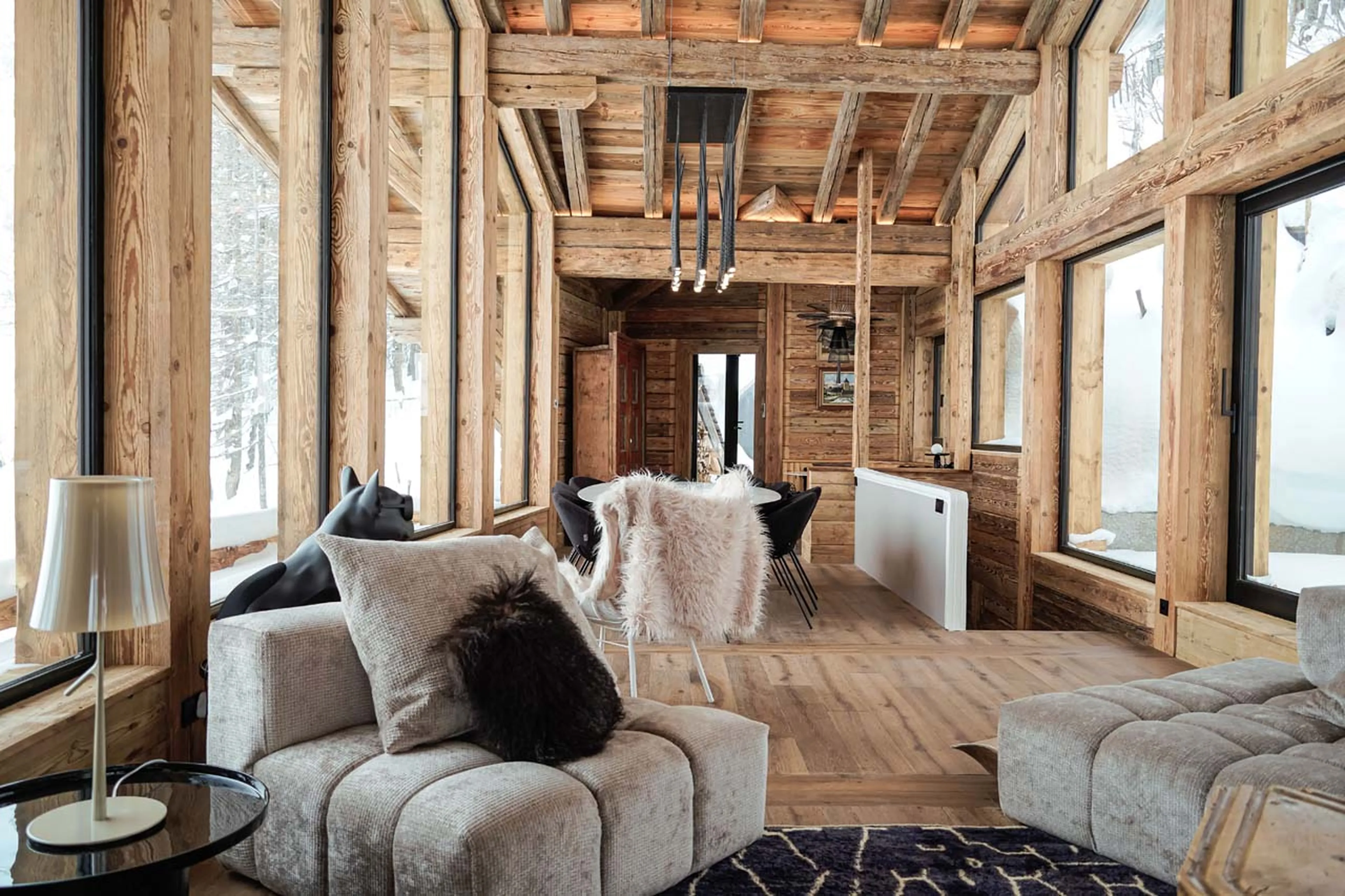 Sofas and armchairs in Chalet Cahokia, Val d'Isere