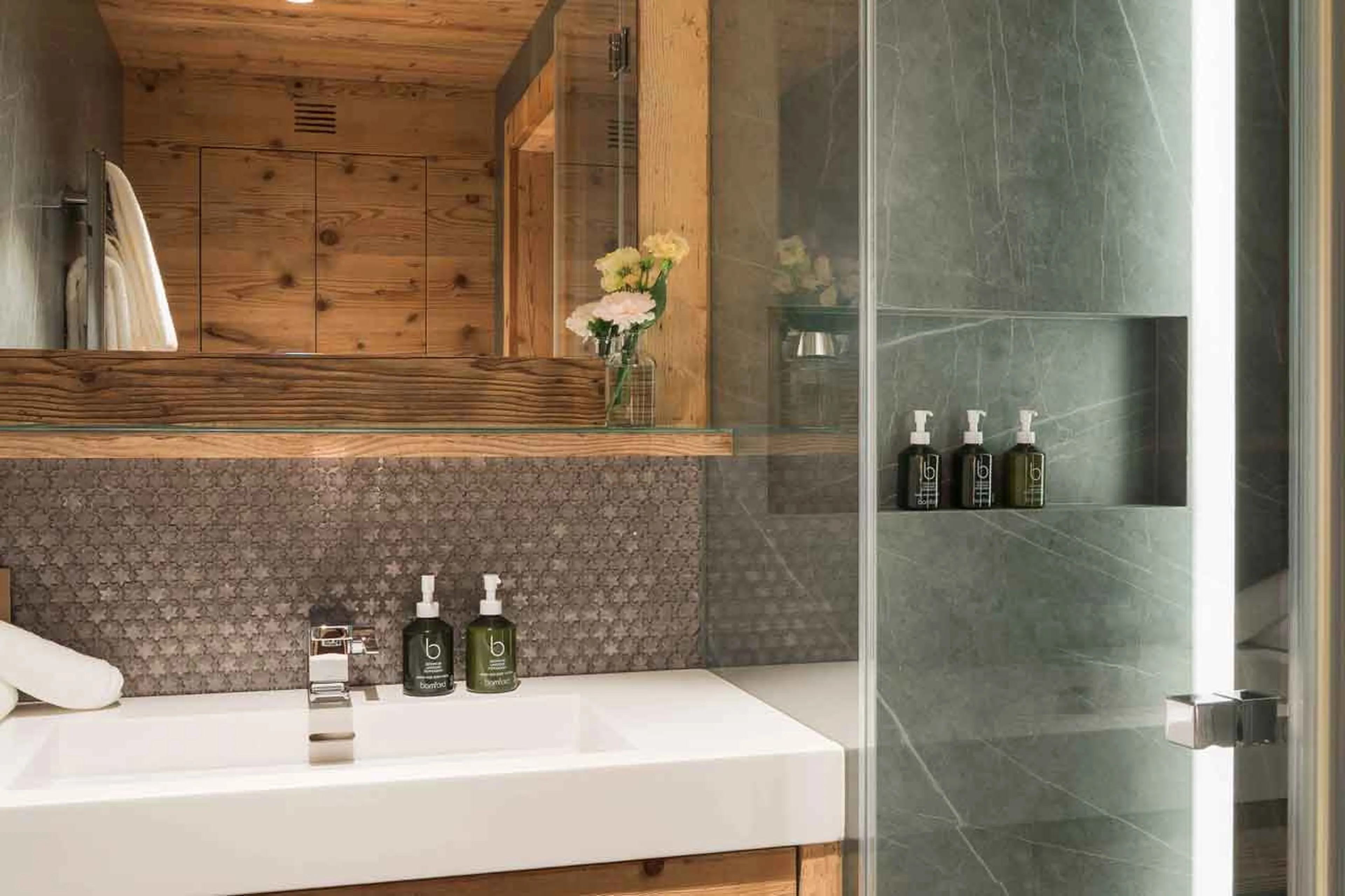 Shower room at Chalet Calima in Verbier