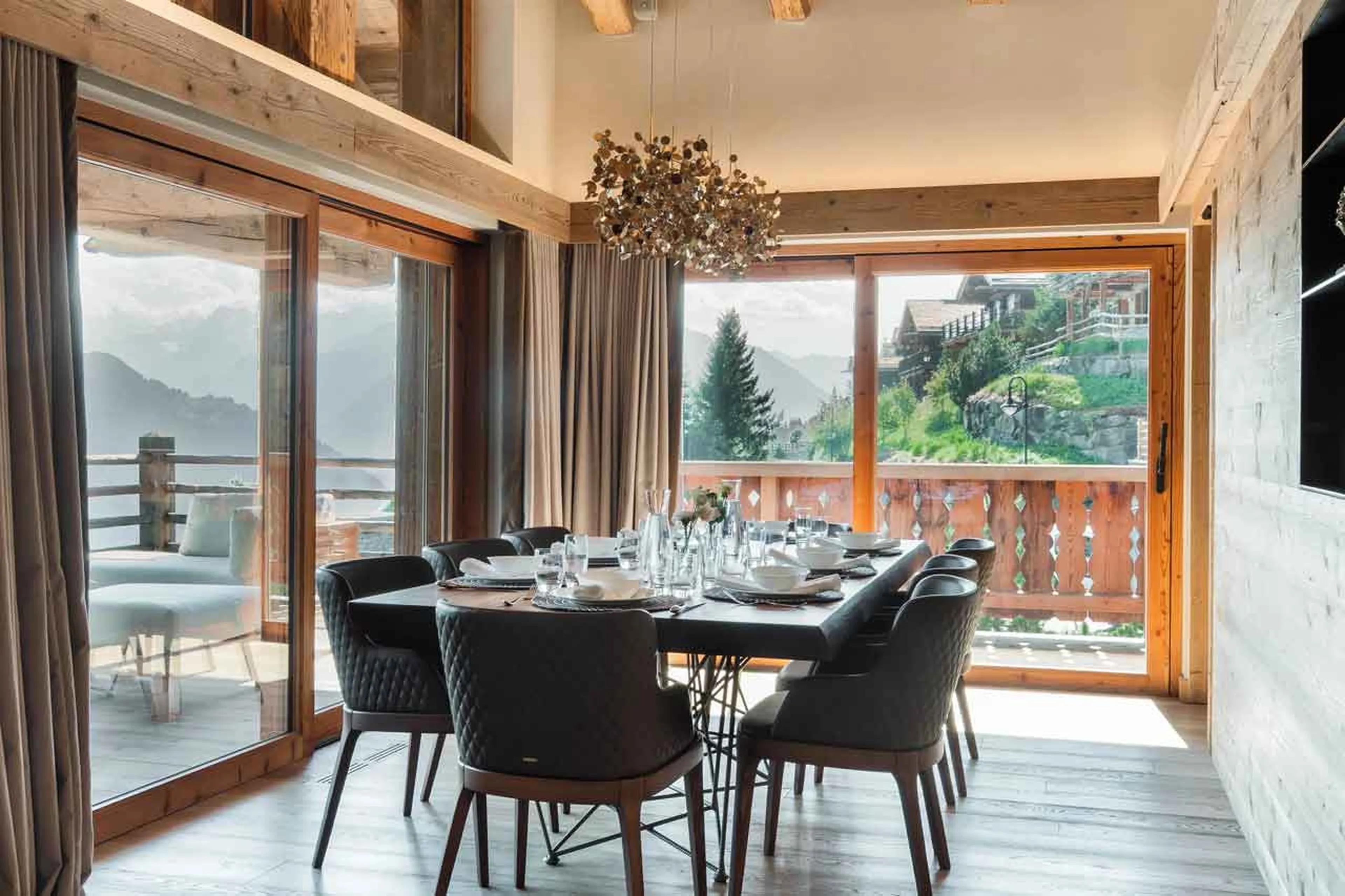 Dining table at Chalet Calima in Verbier