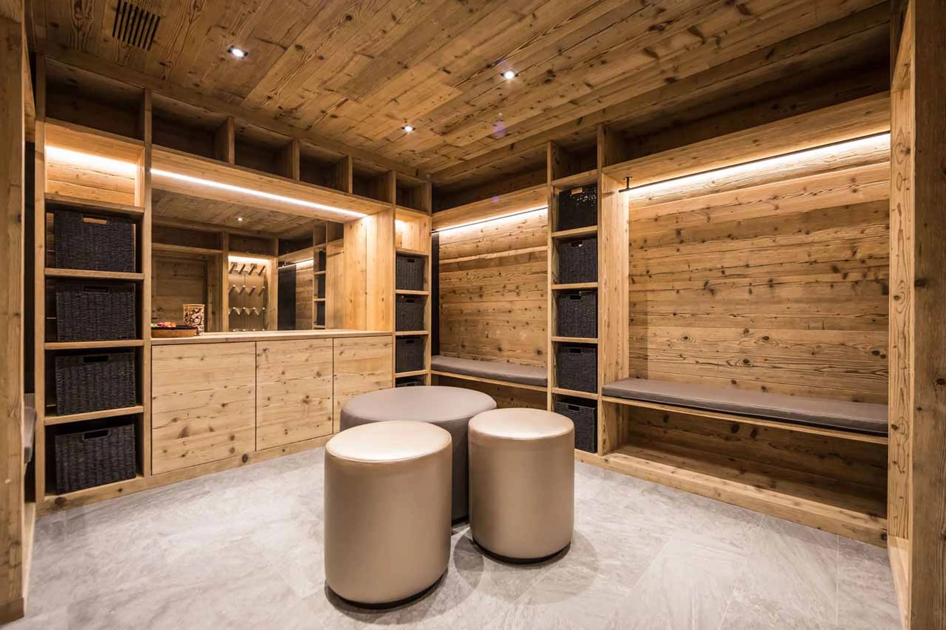 Ski room at Chalet Calima in Verbier