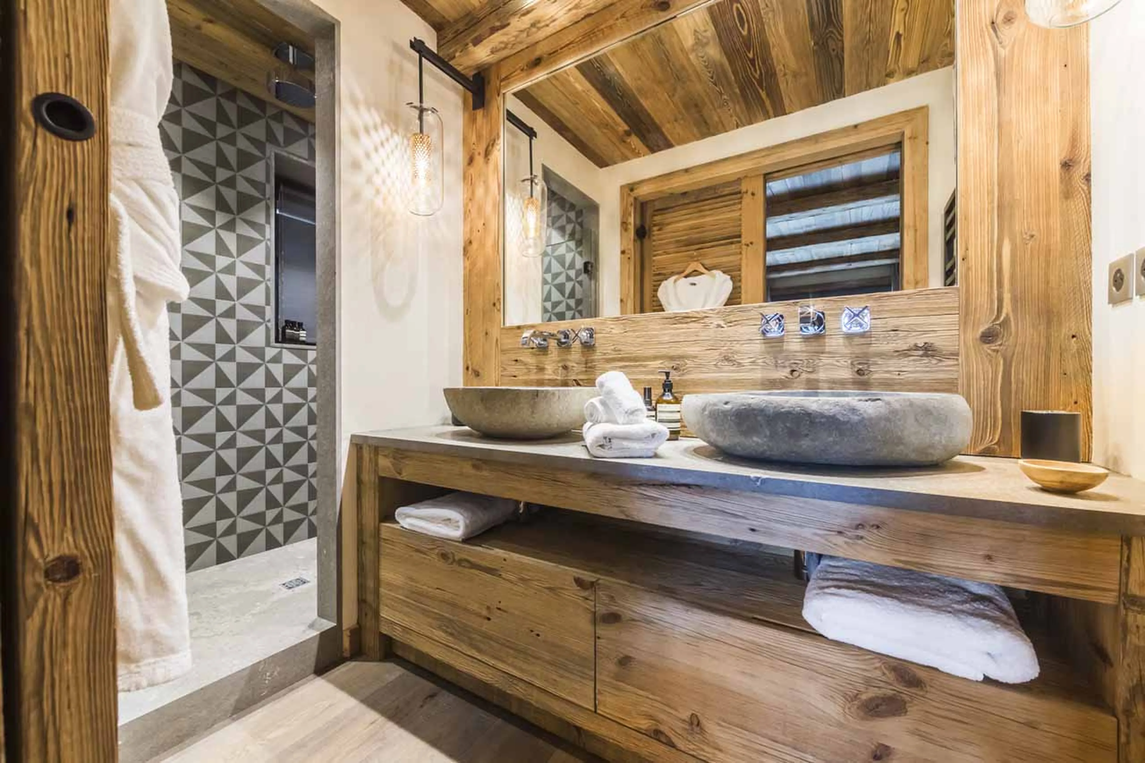 Shower room at Chalet Calistoga in Val d'Isere