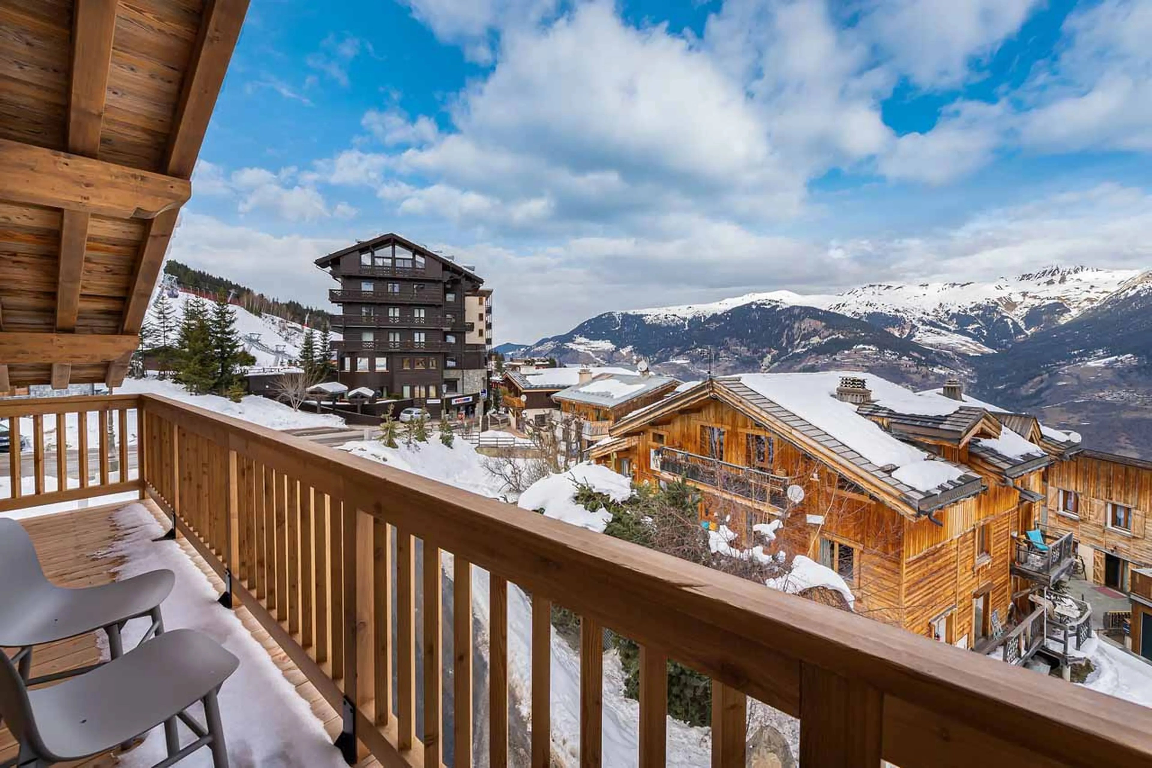 Balcony at Chalet Carcentina in Courchevel 1550