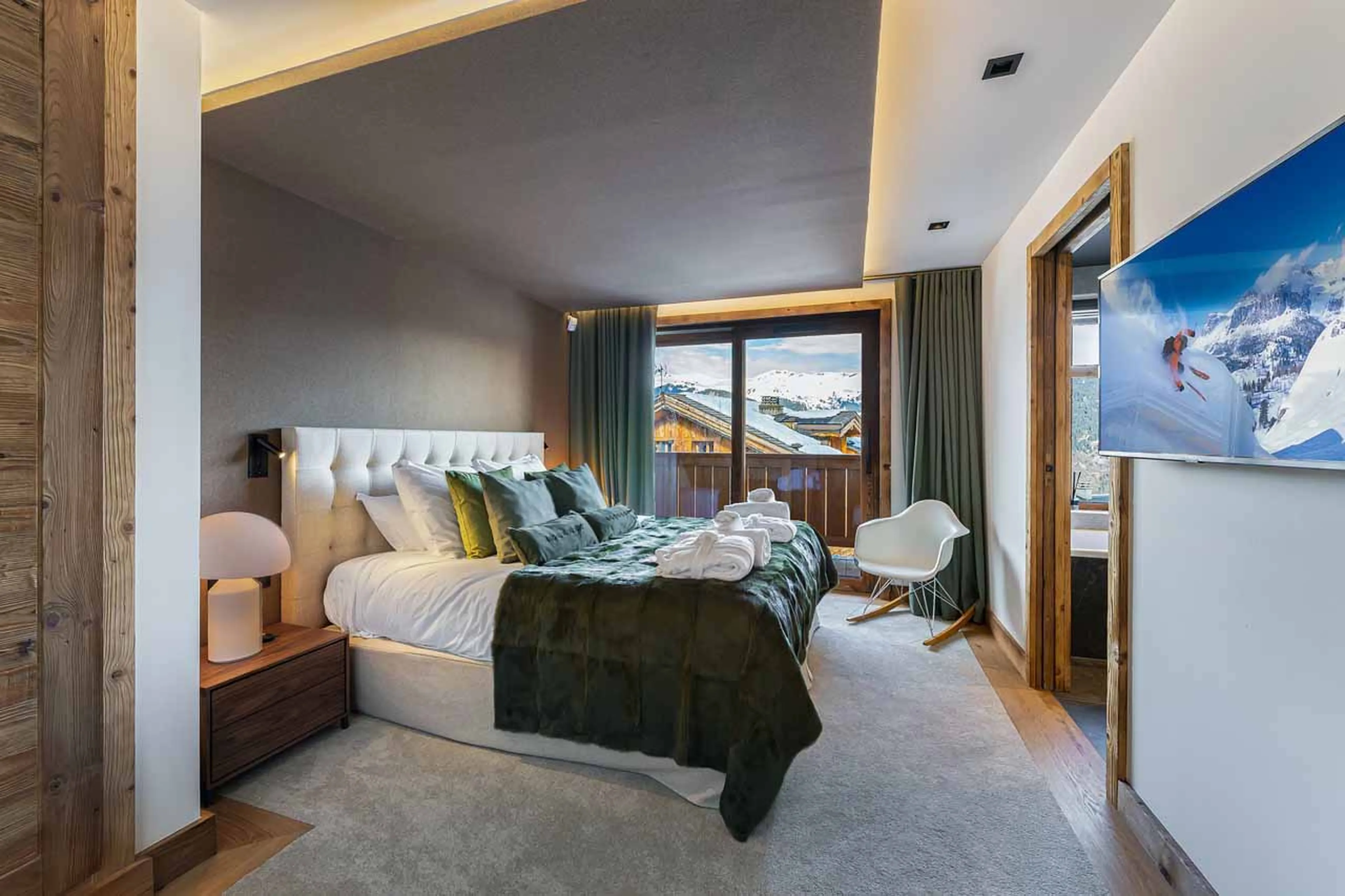 Bedroom five at Chalet Carcentina in Courchevel 1550