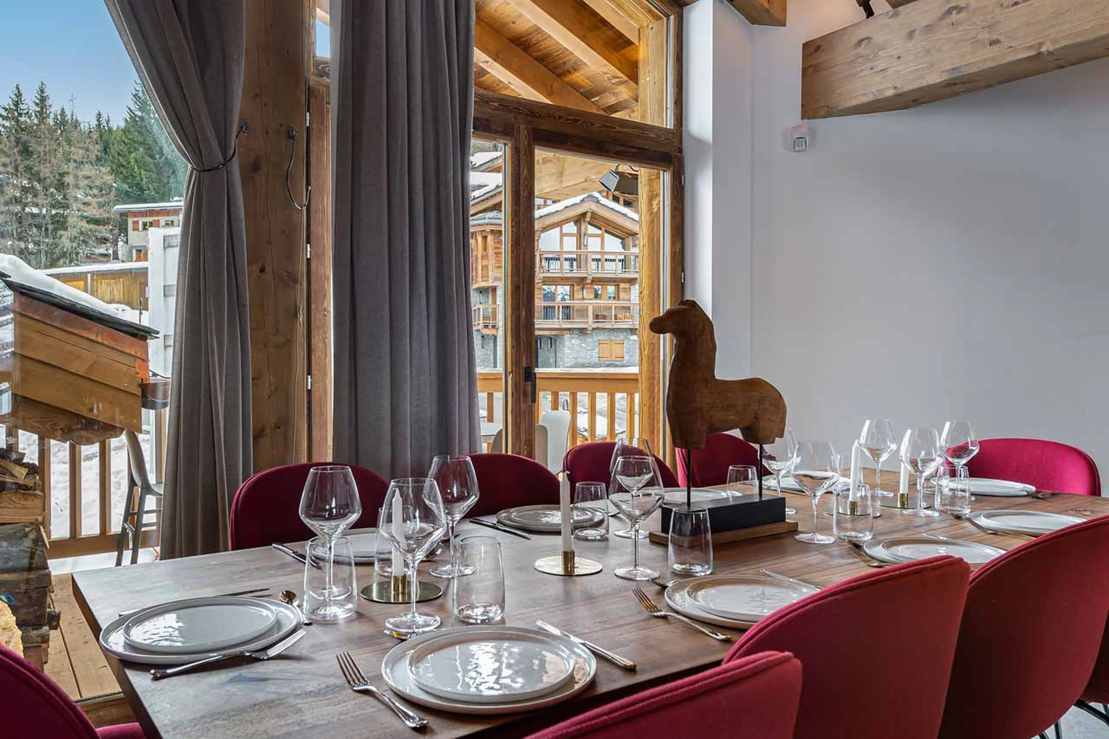 Dining table at Chalet Carcentina in Courchevel 1550