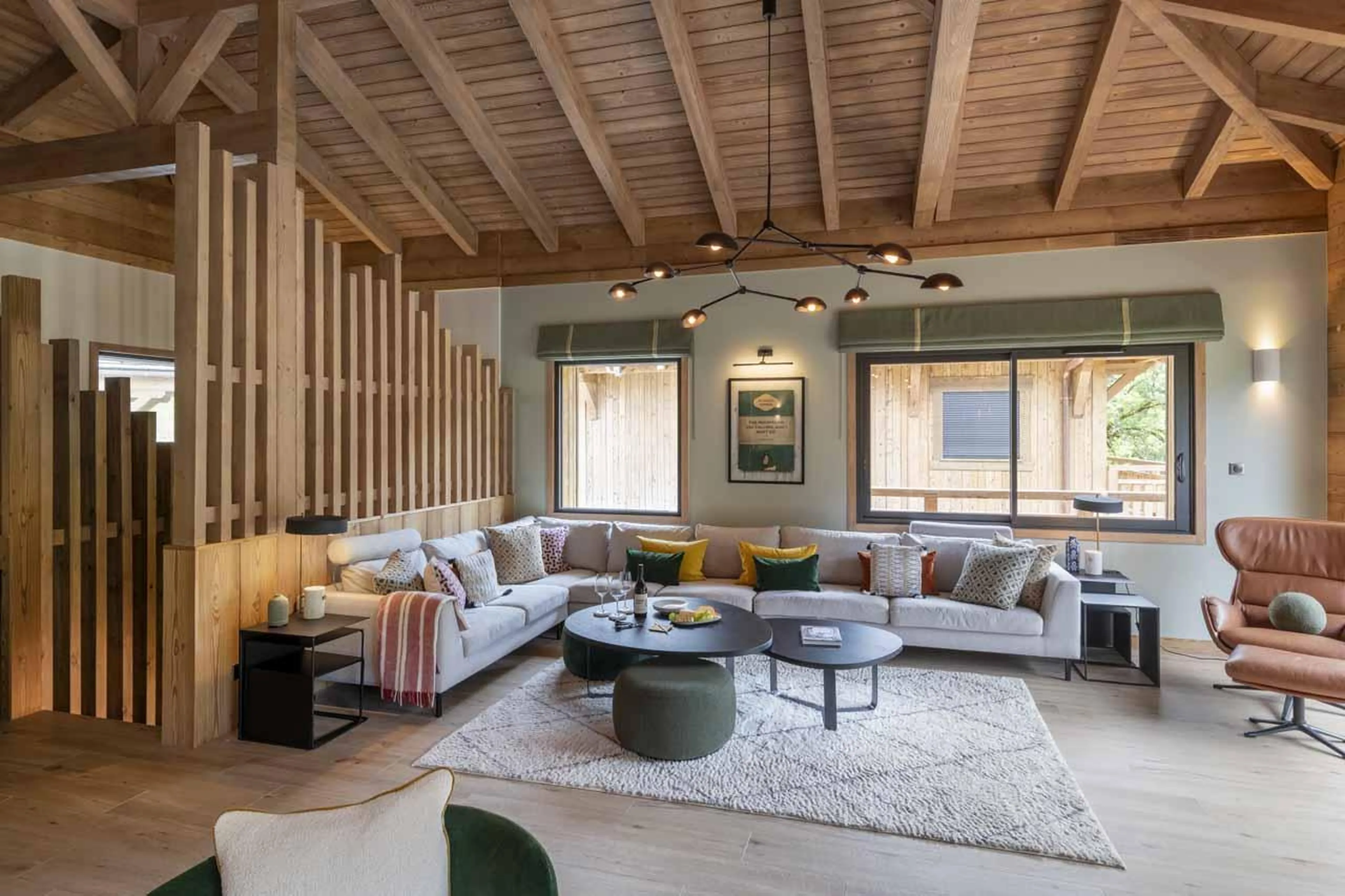 Living area in Chalet Cascades, Morzine