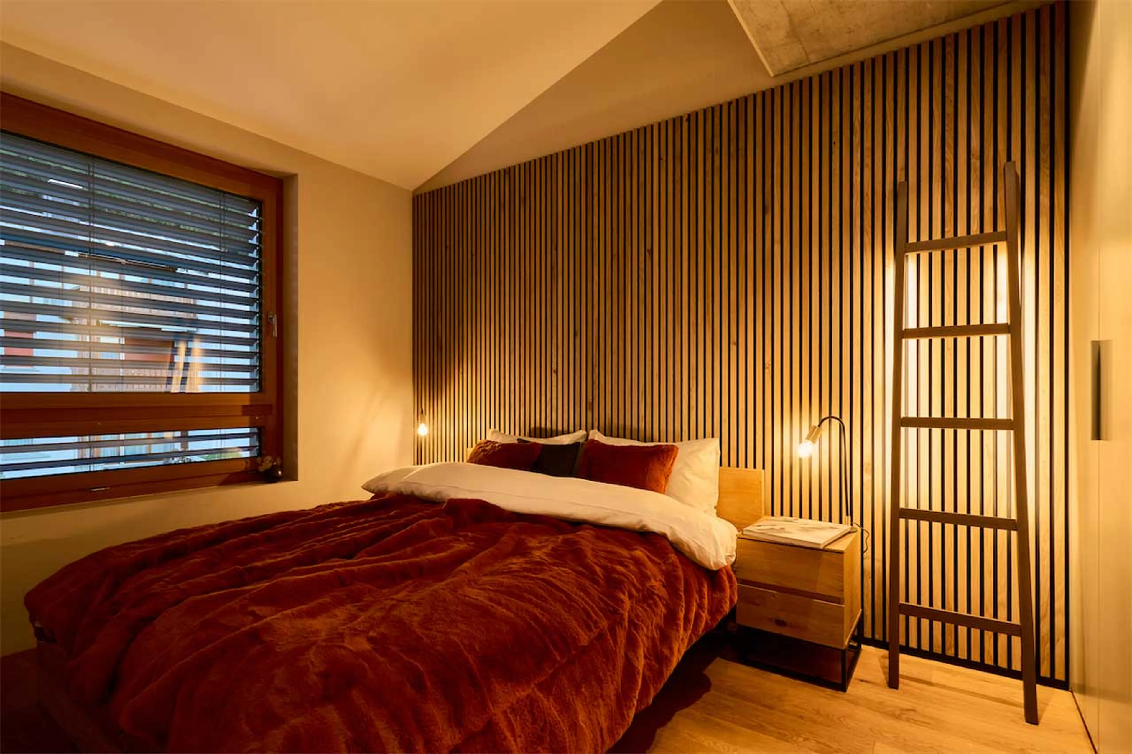 Double bedroom four at Chalet Cassons in Films