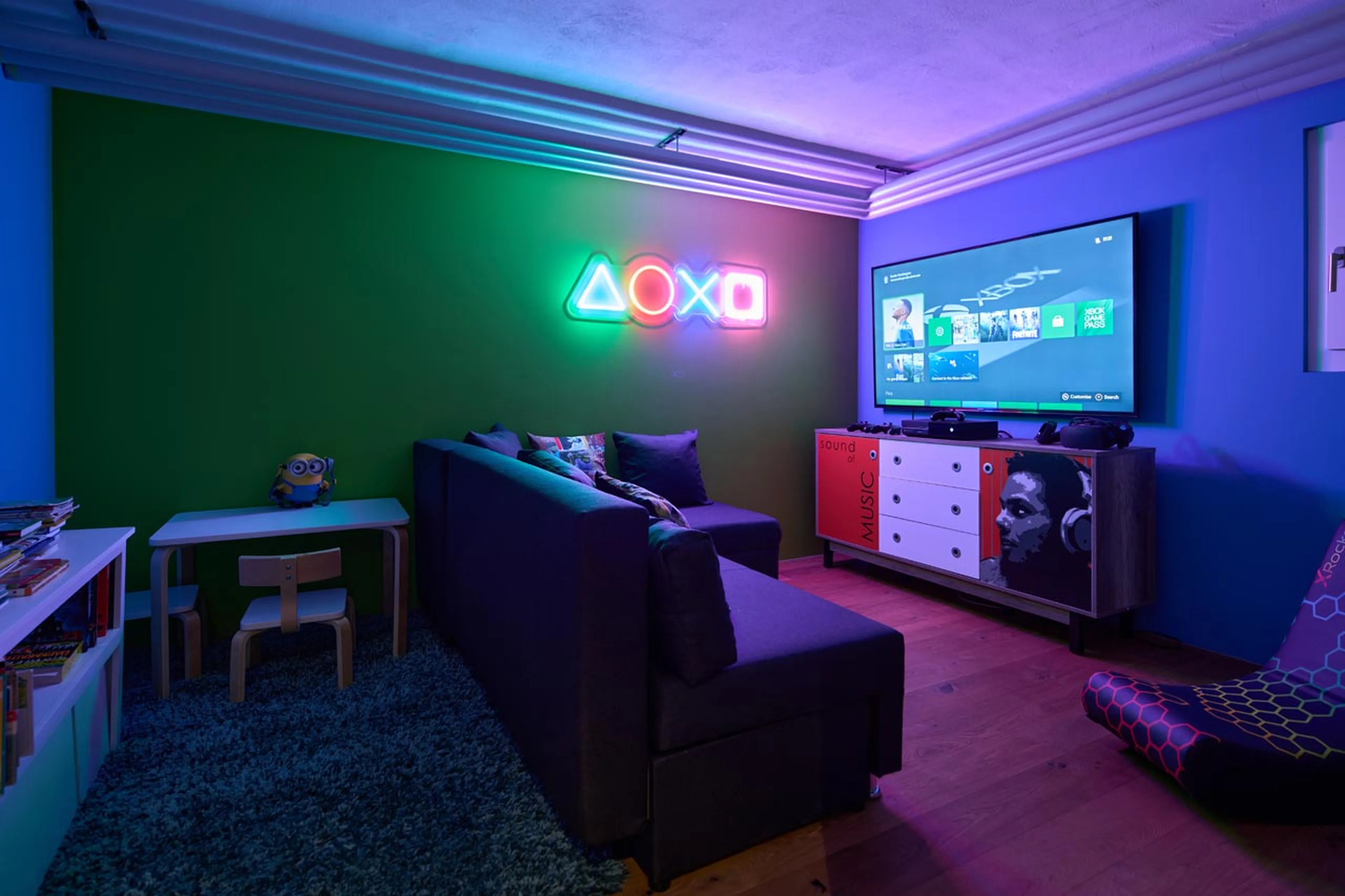 Games room at Chalet Cassons in Films