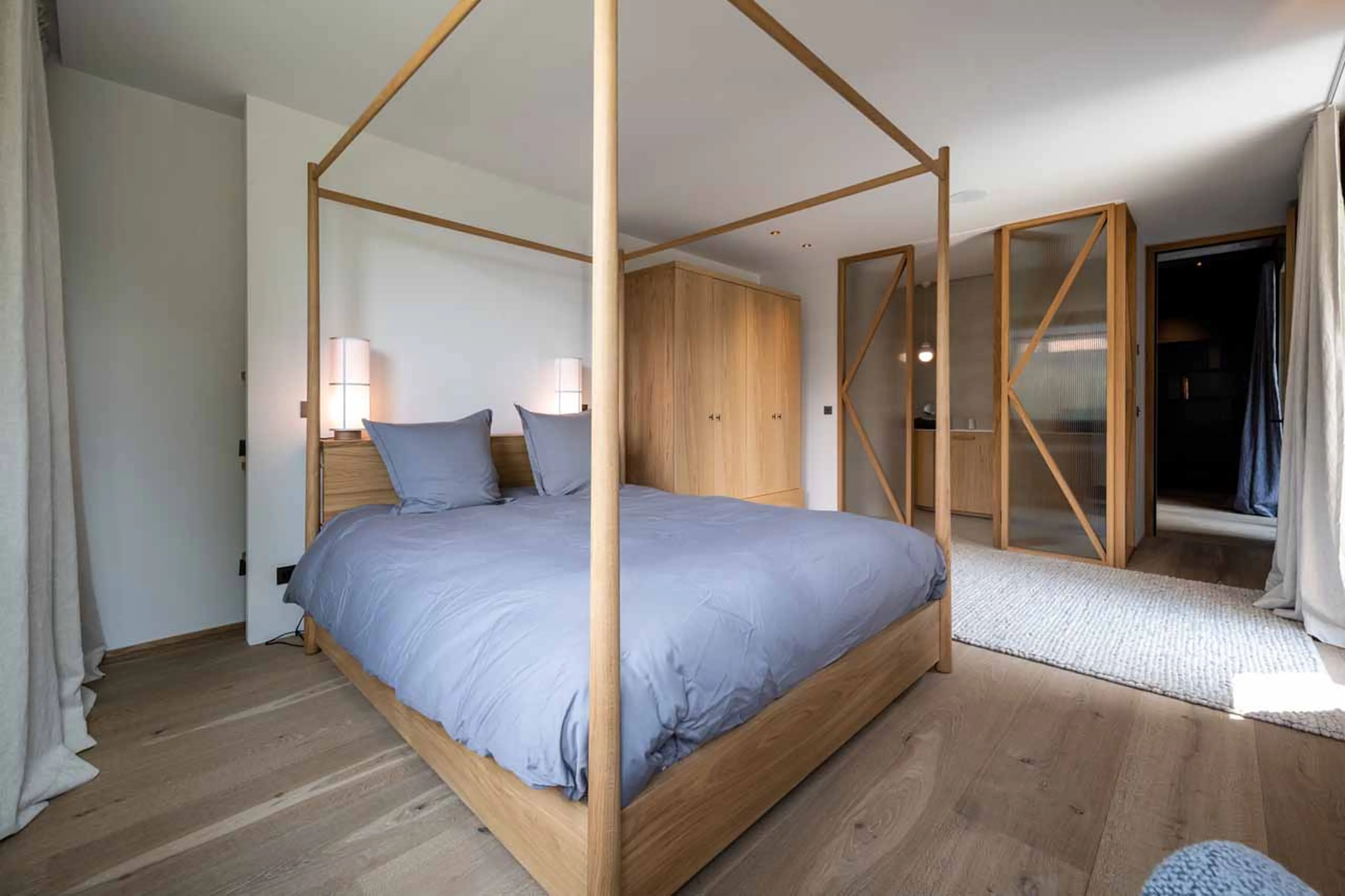 Bedroom three at Chalet Celeste in Courchevel Le Praz