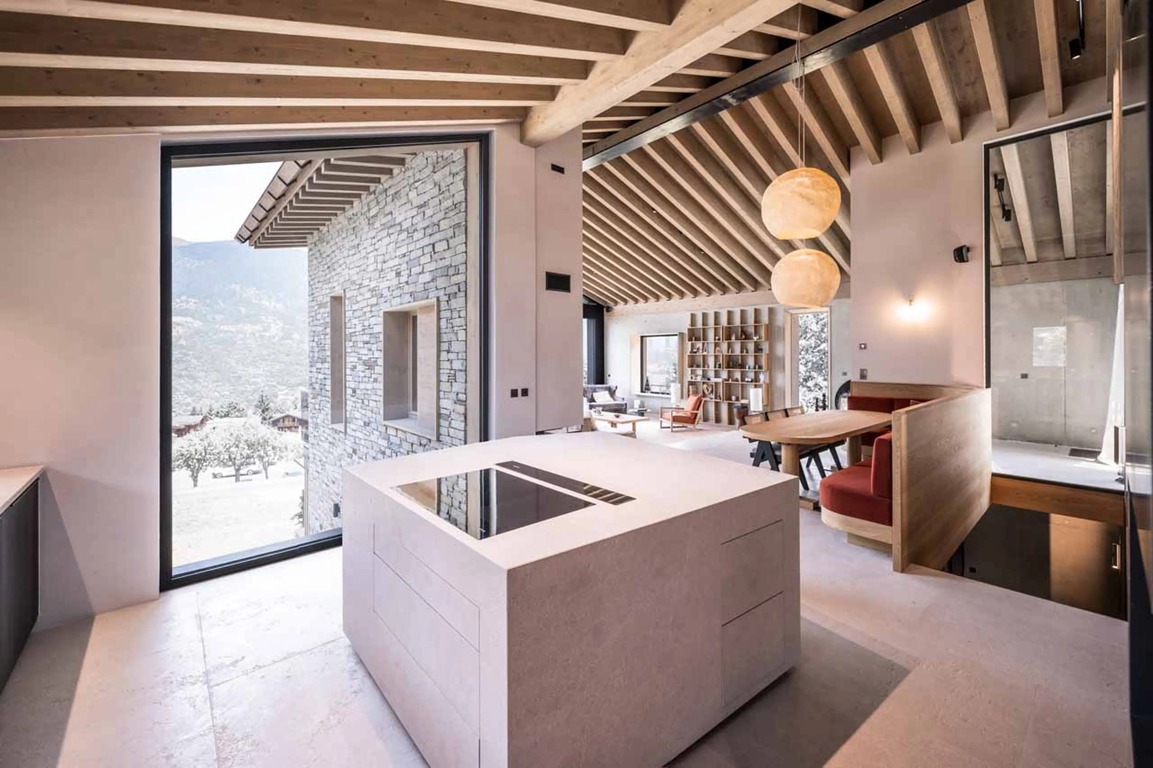 Kitchen at Chalet Celeste in Courchevel Le Praz
