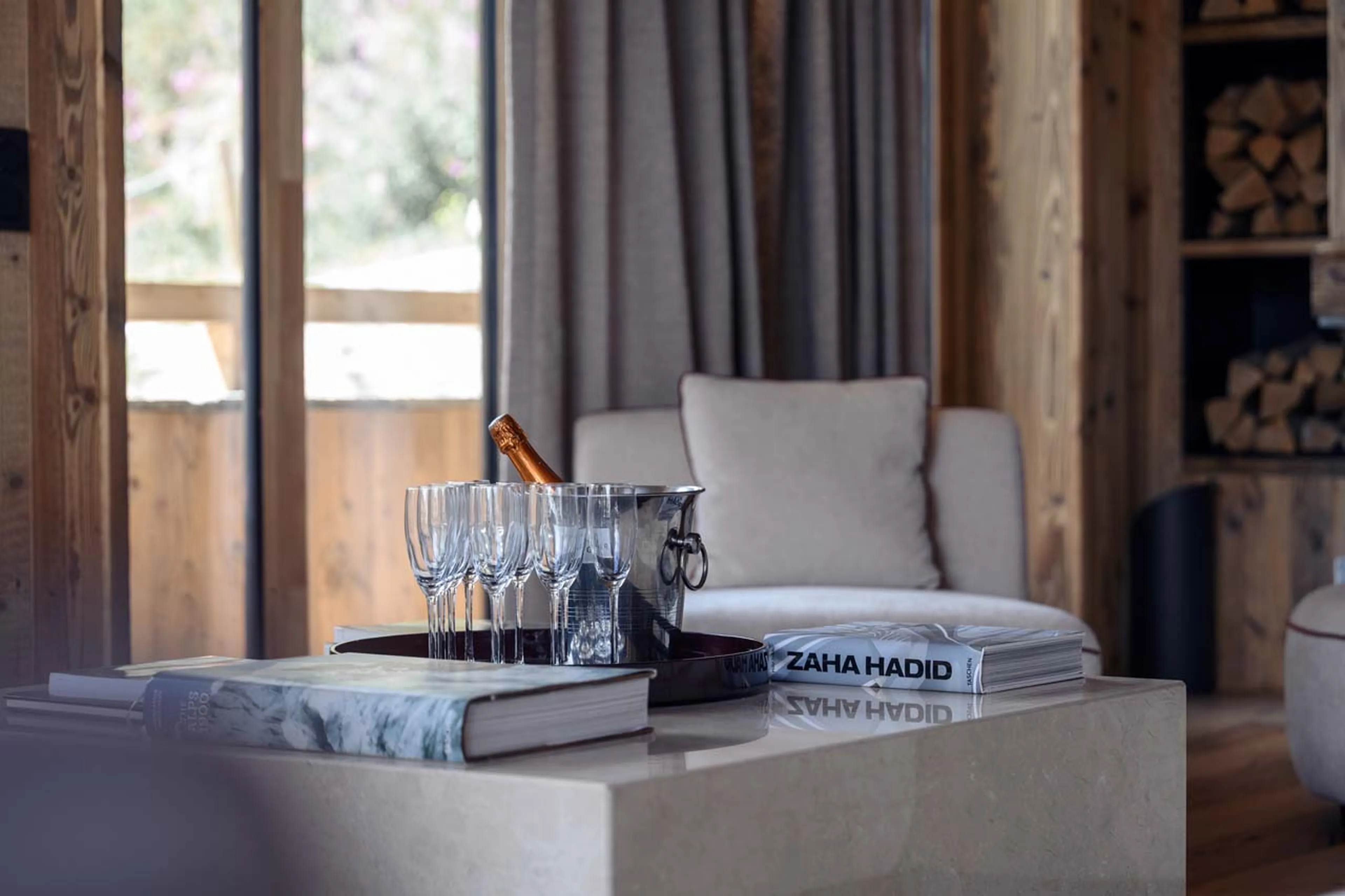 Living room details at Chalet Cervinia in Val d'Isere