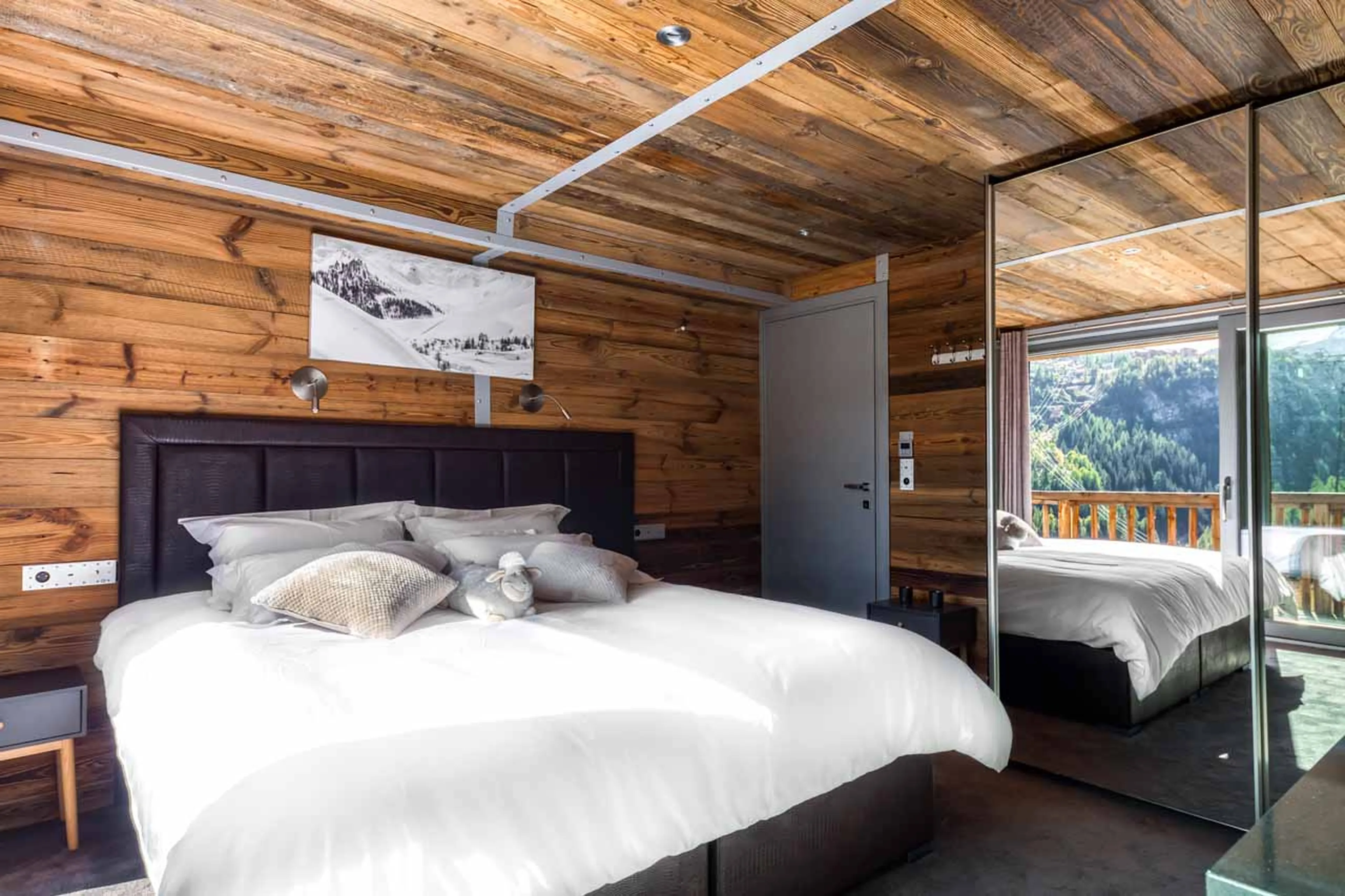 Bedroom two at Chalet Charlie in Tignes
