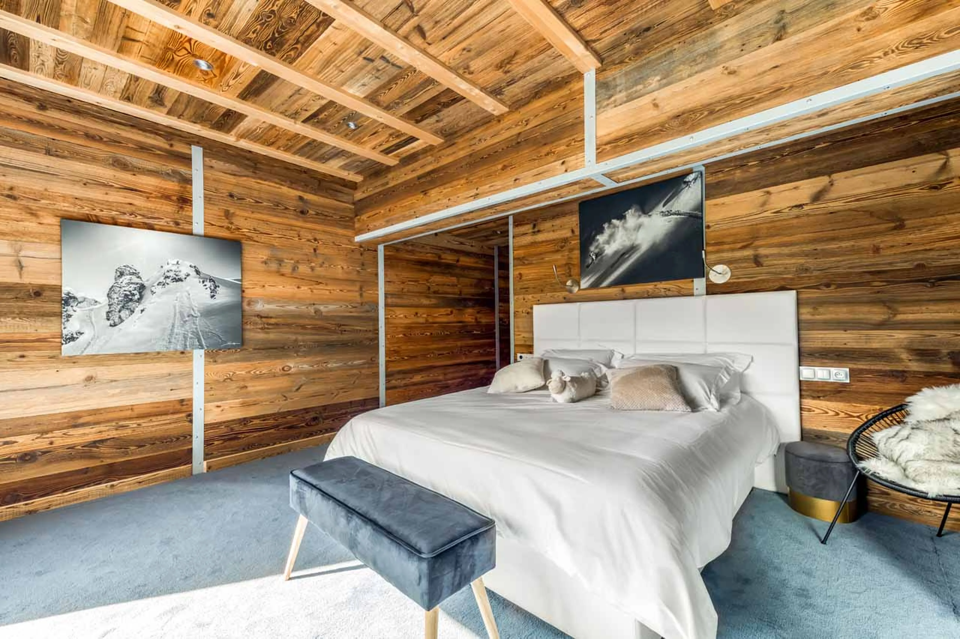 Bedroom three at Chalet Charlie in Tignes