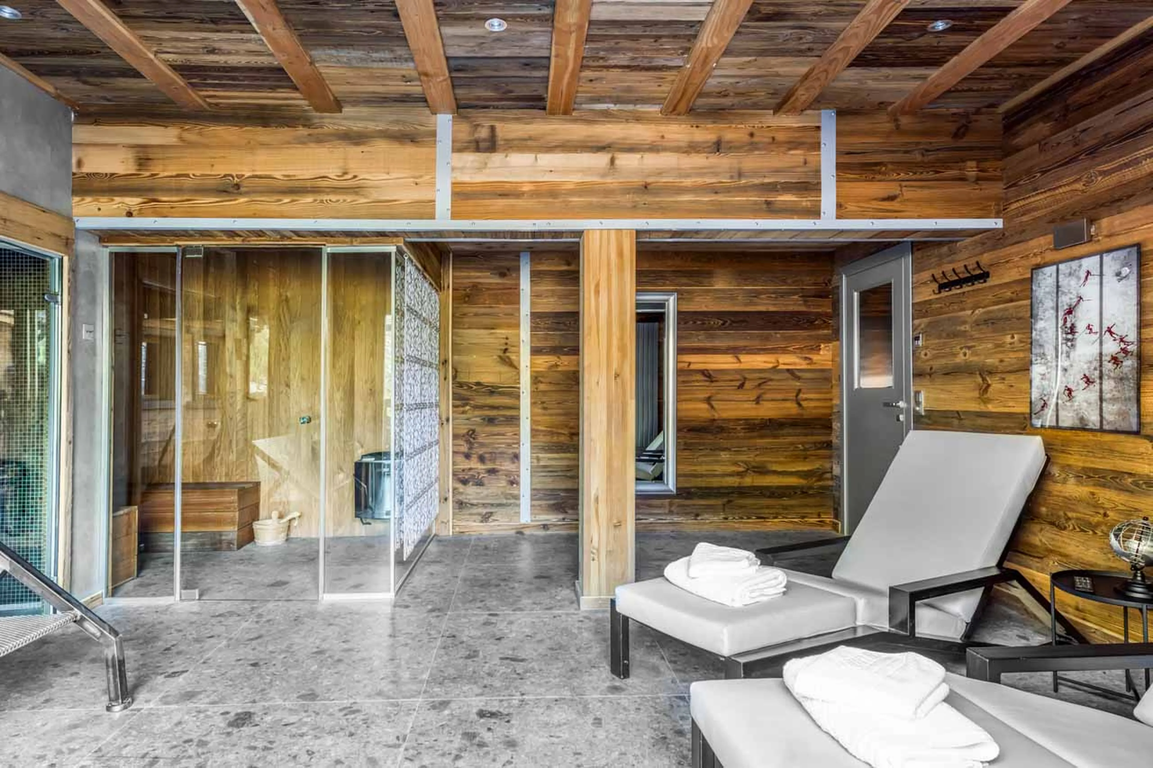 Spa area at Chalet Charlie in Tignes