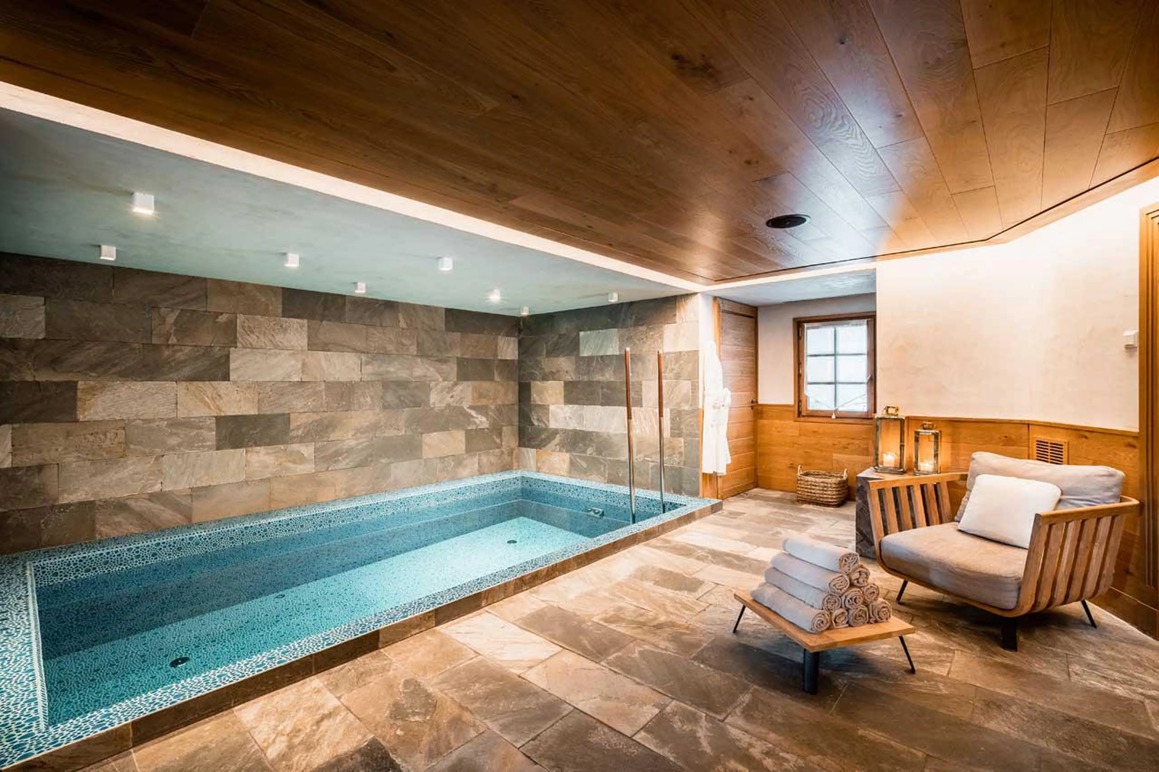 View of indoor pool at Chalet Chene in Val d'Isere