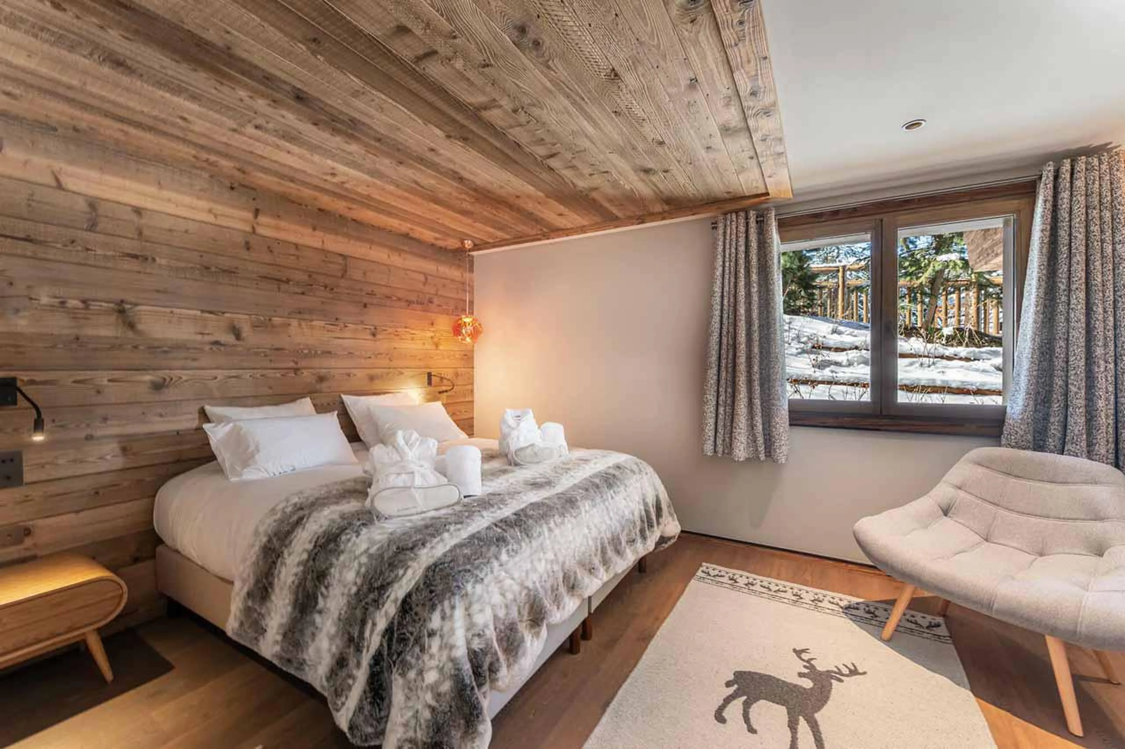 Bedroom two at Chalet Chergui in Meribel