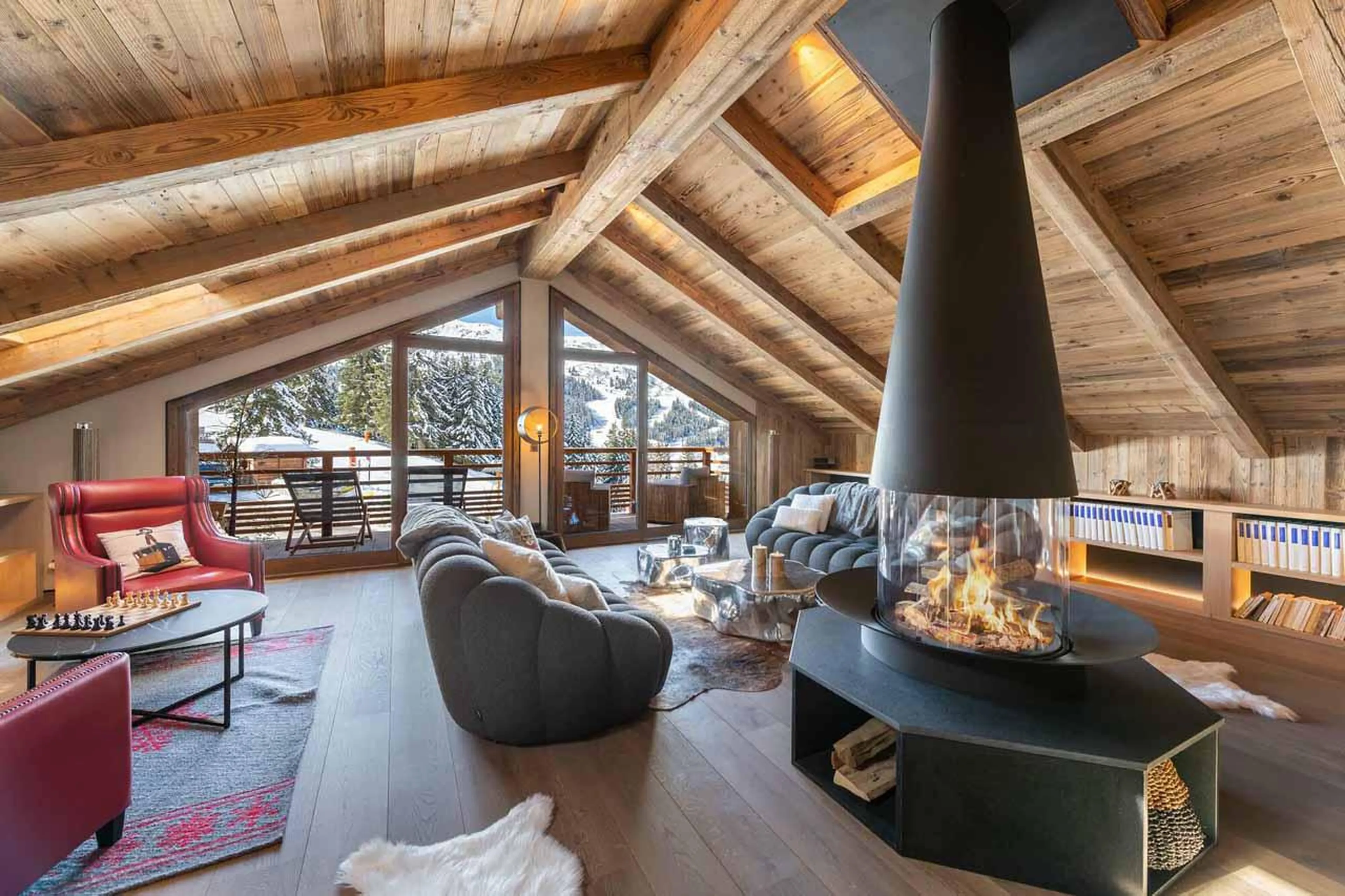 Entertainment area at Chalet Chergui in Meribel