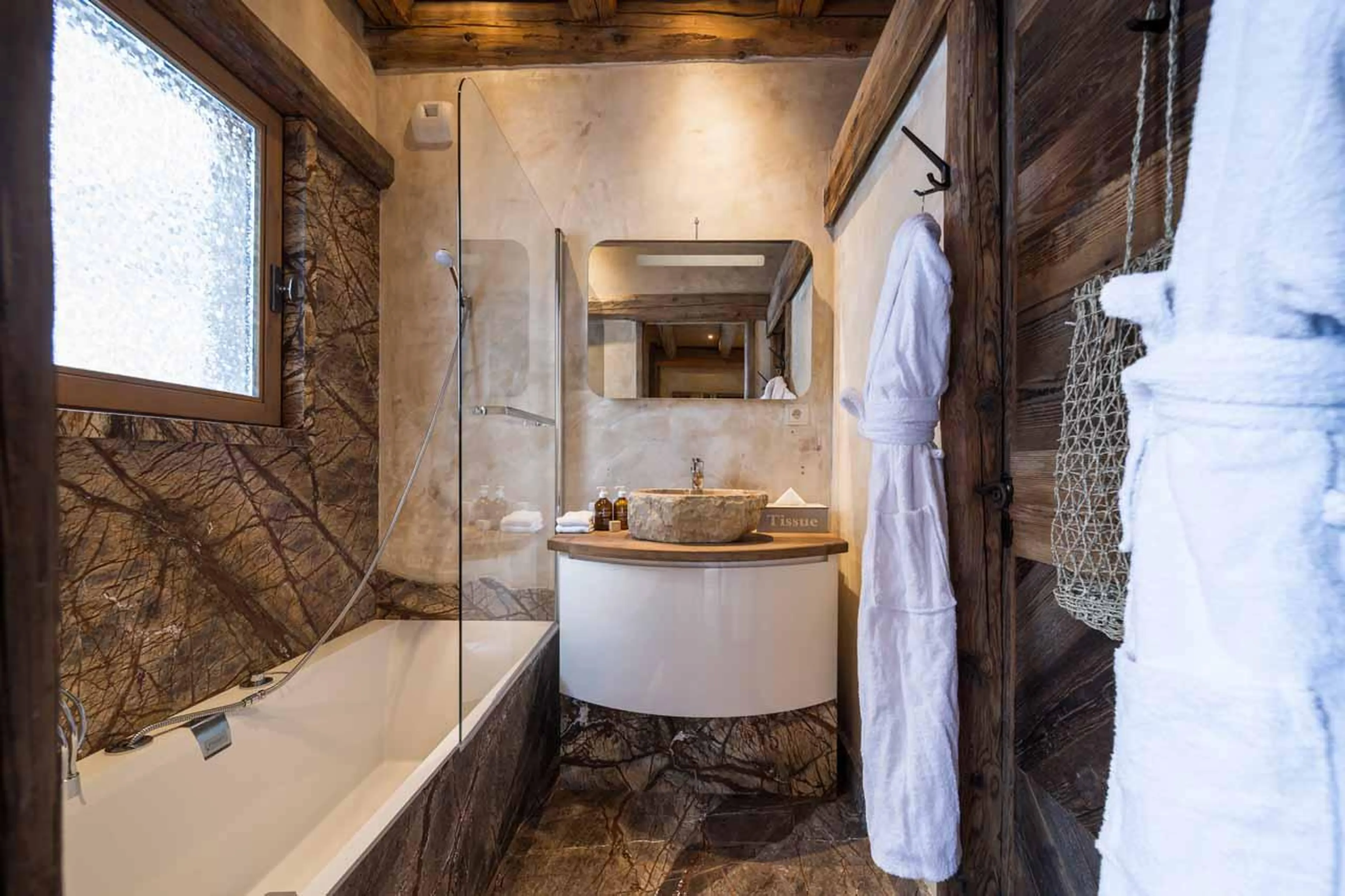 Bathroom three at Chalet Cheval Blanc in Meribel