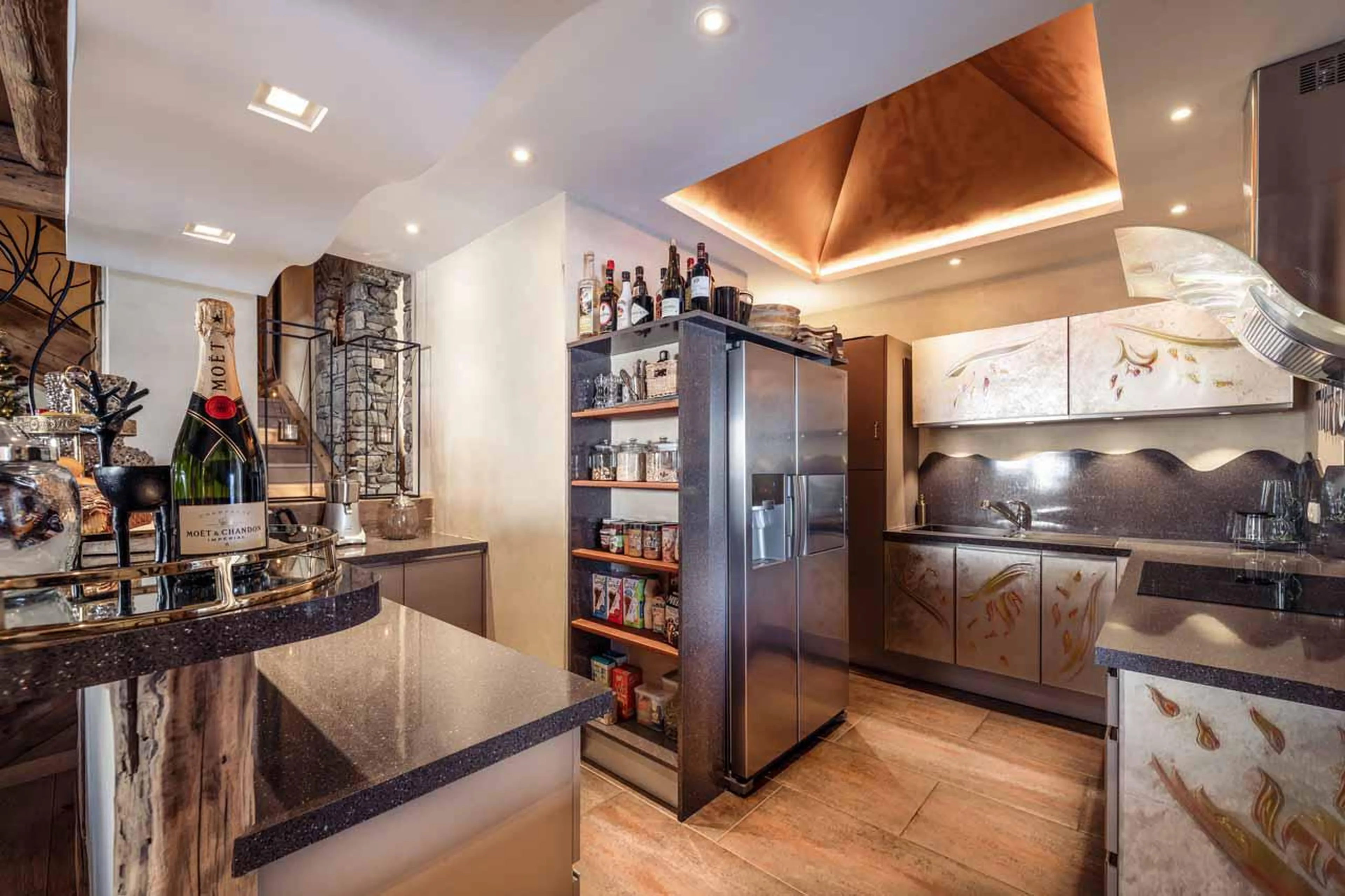 Kitchen at Chalet Cheval Blanc in Meribel