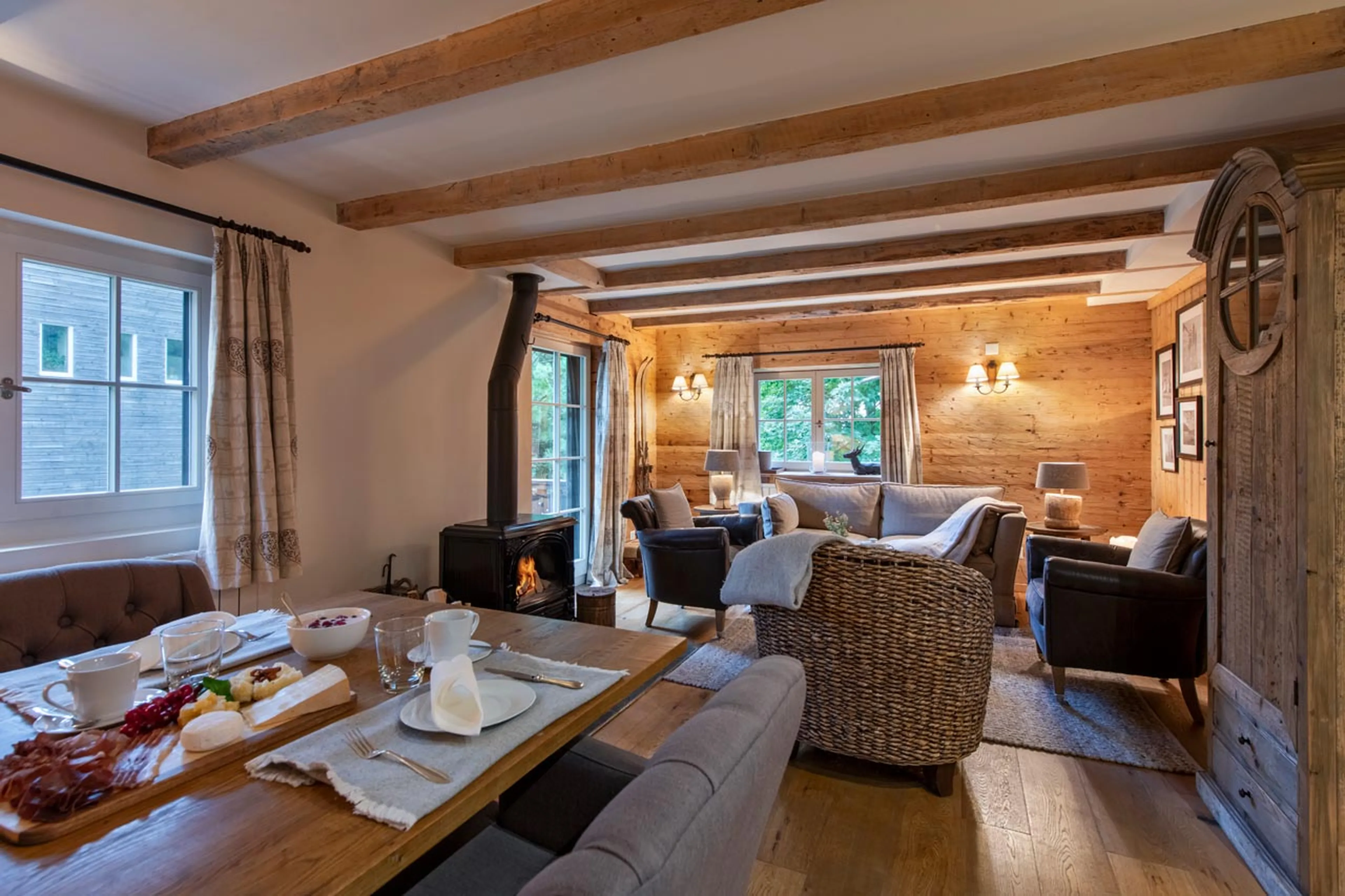 Dining table at Chalet Chocolate Box in Davos