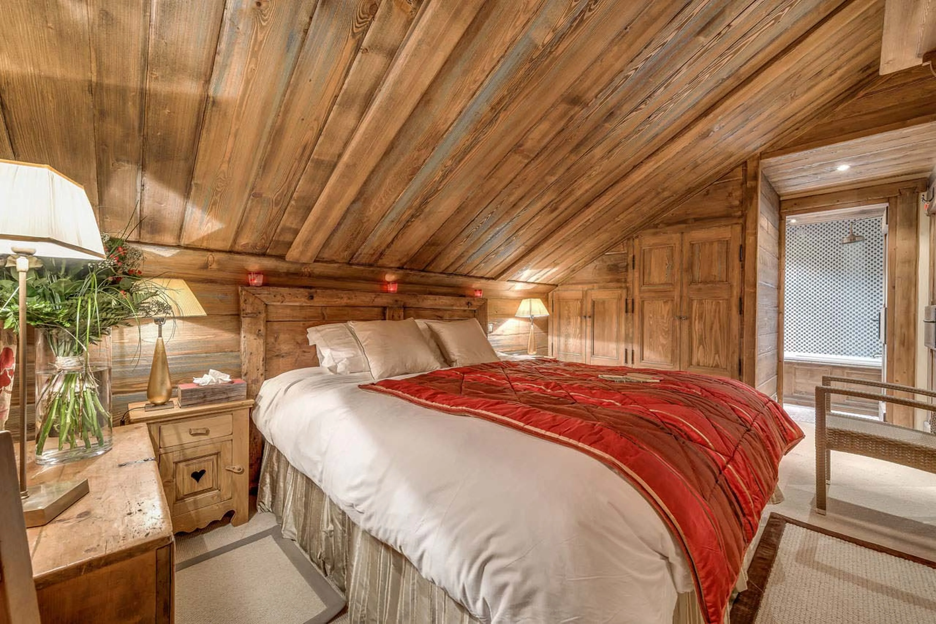 Bedroom four at Chalet Chopine in Meribel