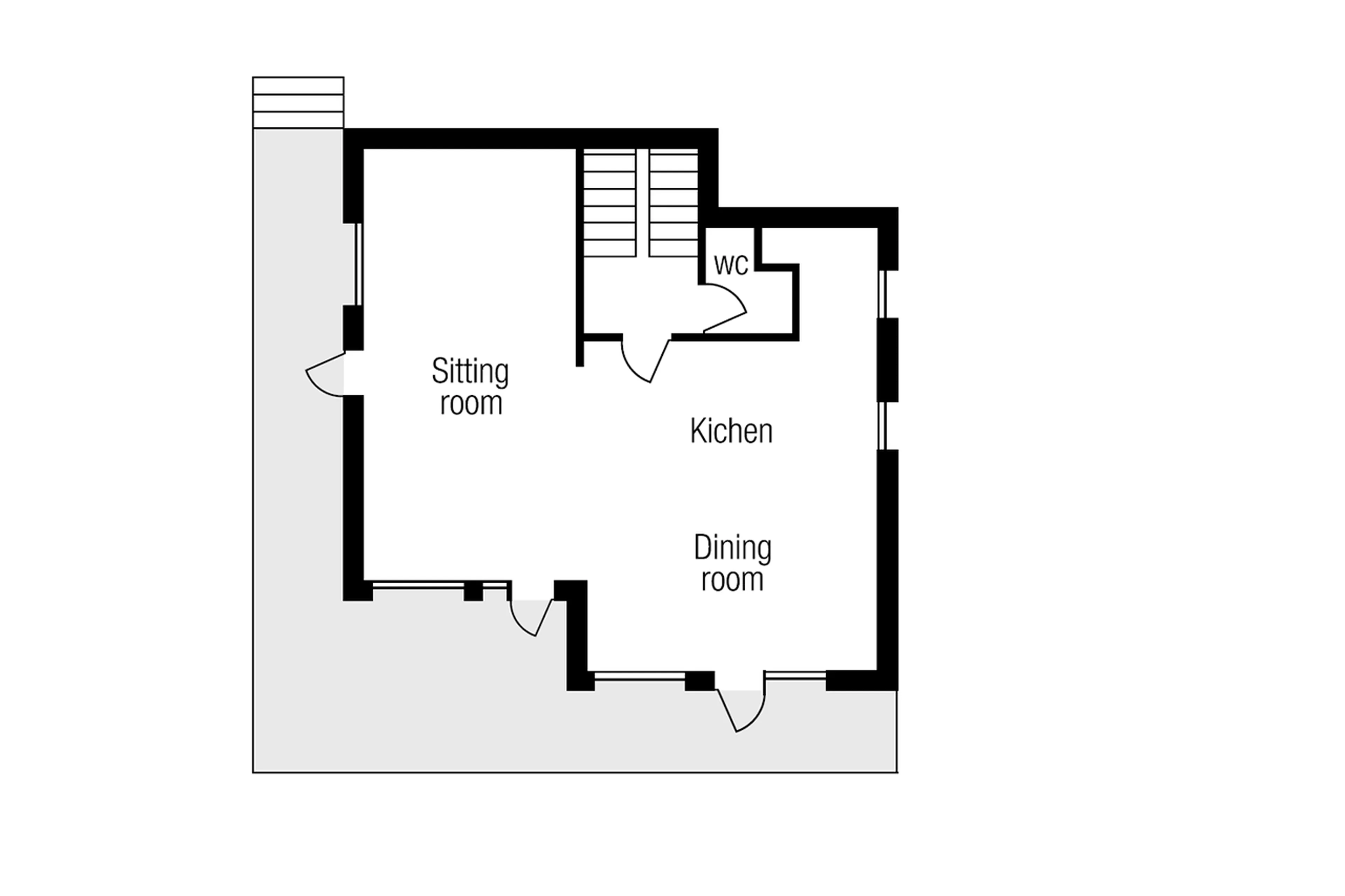 Level 2 floor plan of Chalet Chopine in Meribel