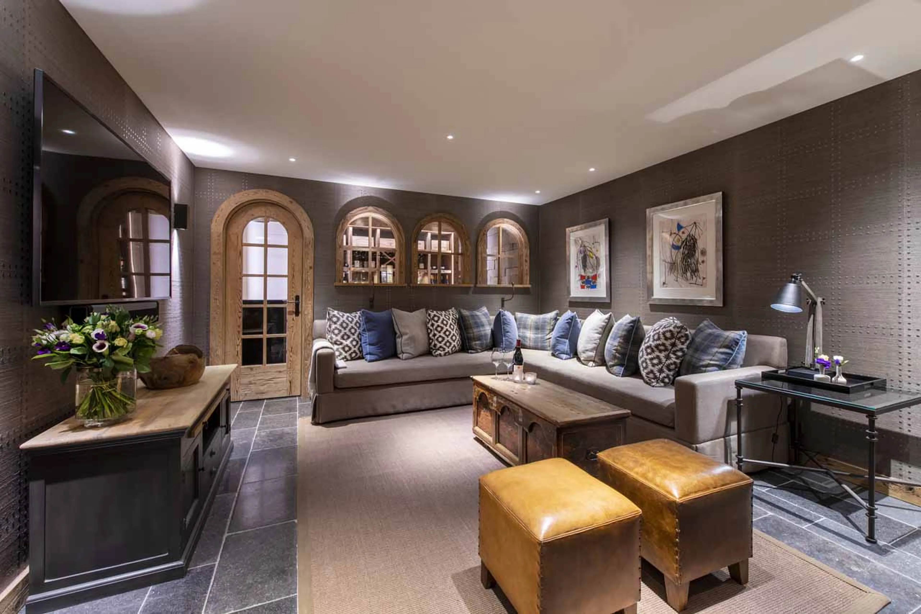 Bar area at Chalet Chouqui in Verbier