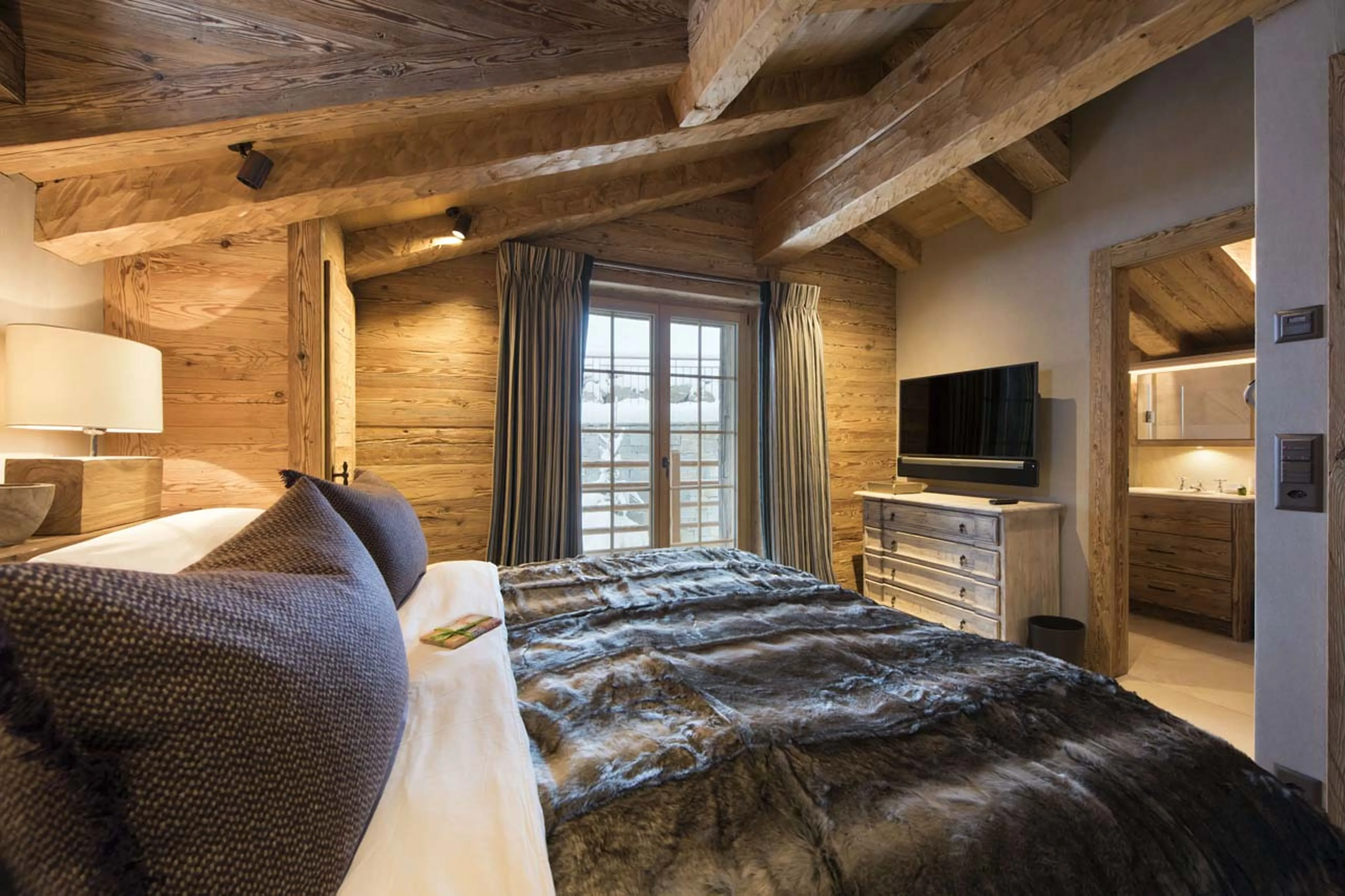 Bedroom three in Chalet Chouqui in Verbier