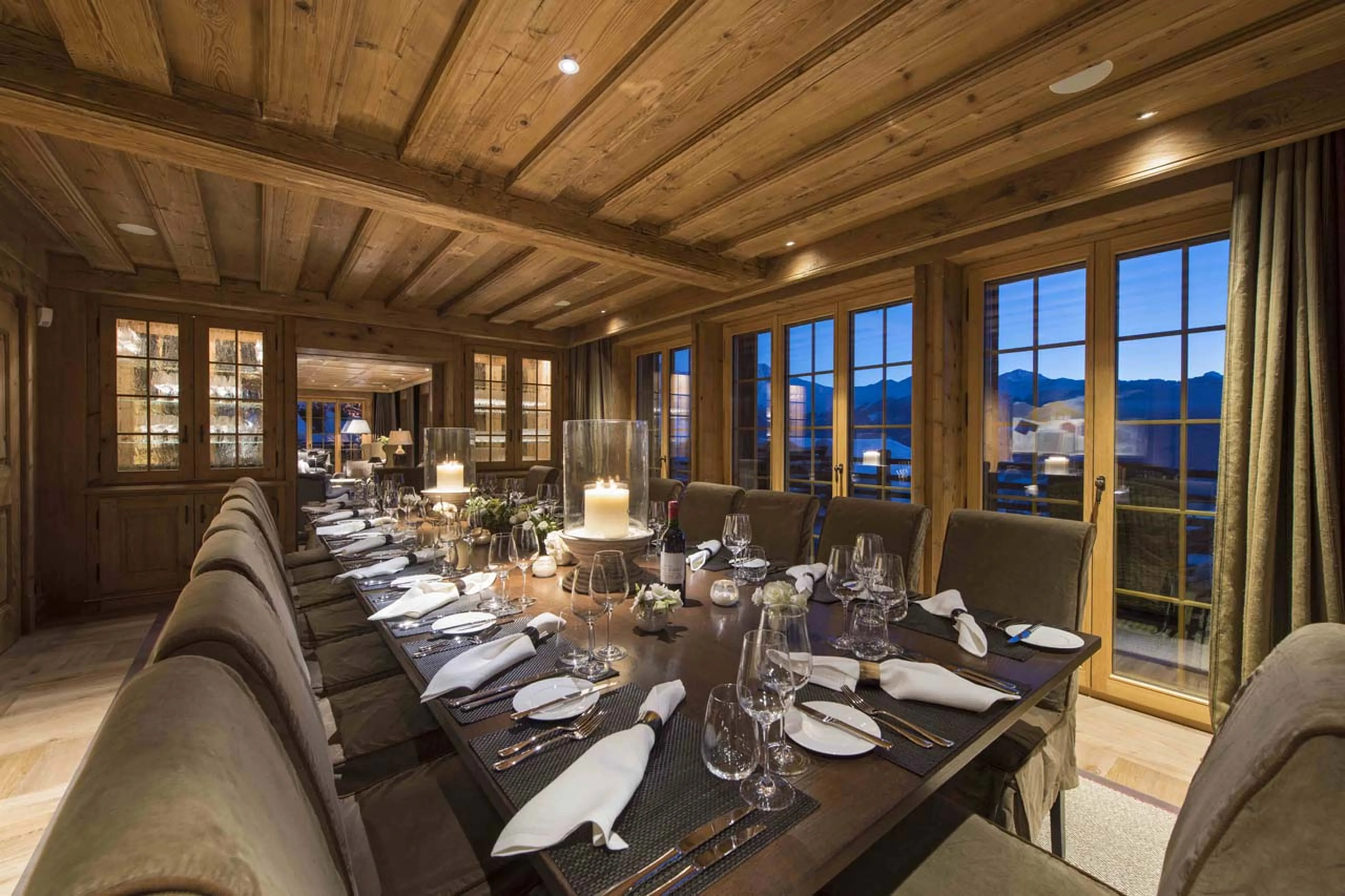 Dining room of Chalet Chouqui in Verbier