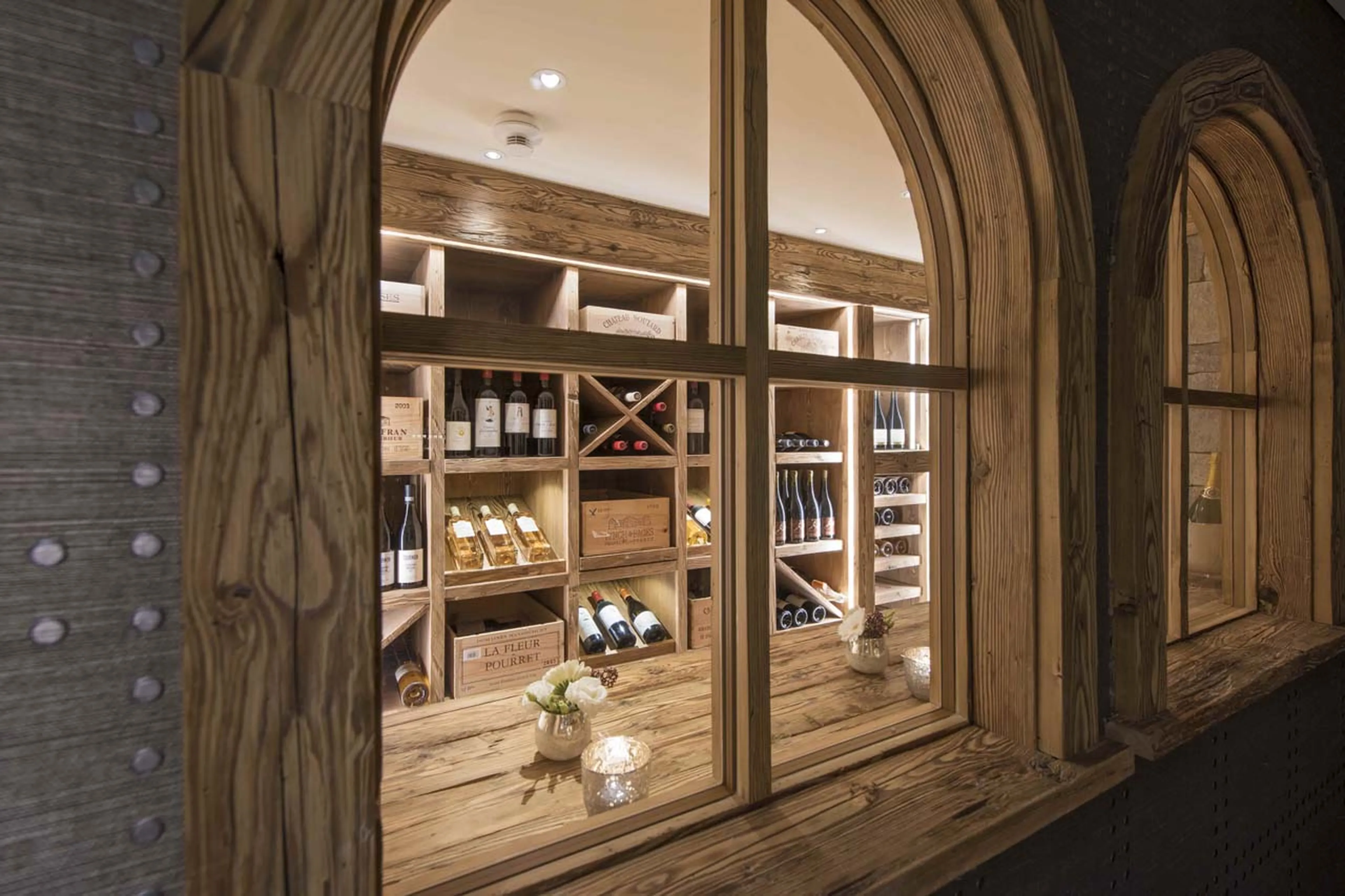 Wine cellar at Chalet Chouqui in Verbier