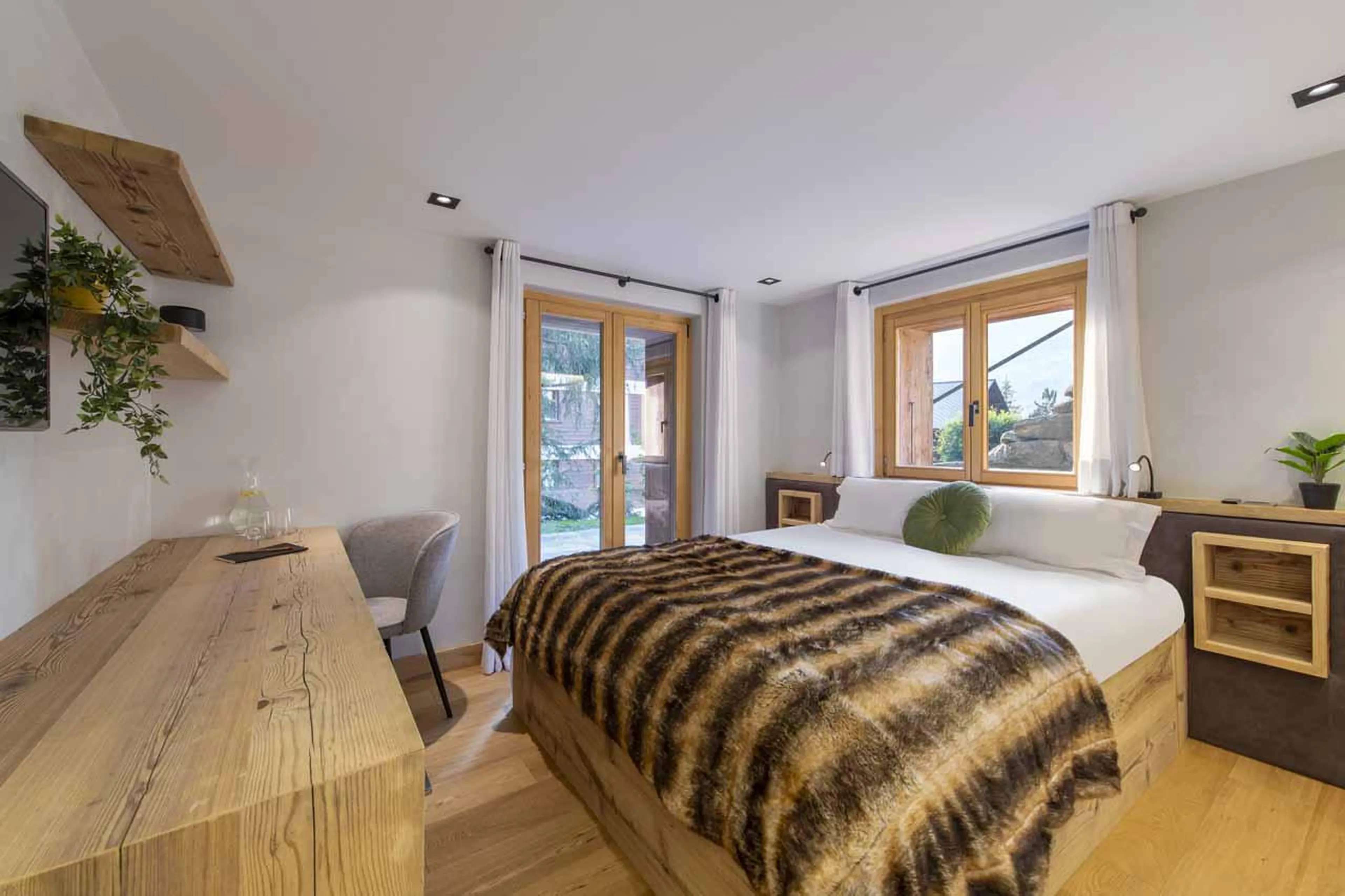 Bedroom one at Chalet Clambinet in Verbier