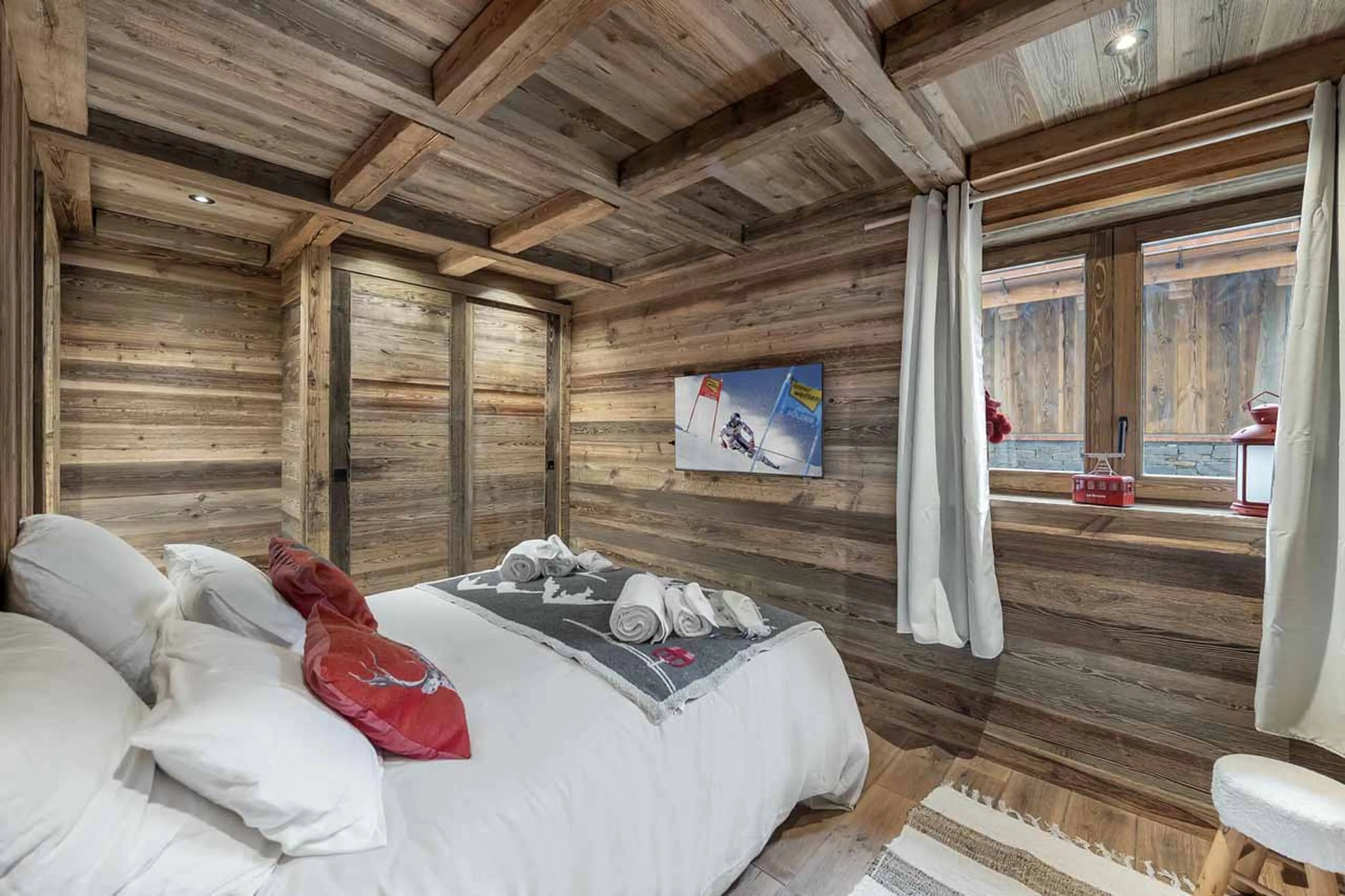 Bedroom three at Chalet Coco Marcel in St Martin de Belleville