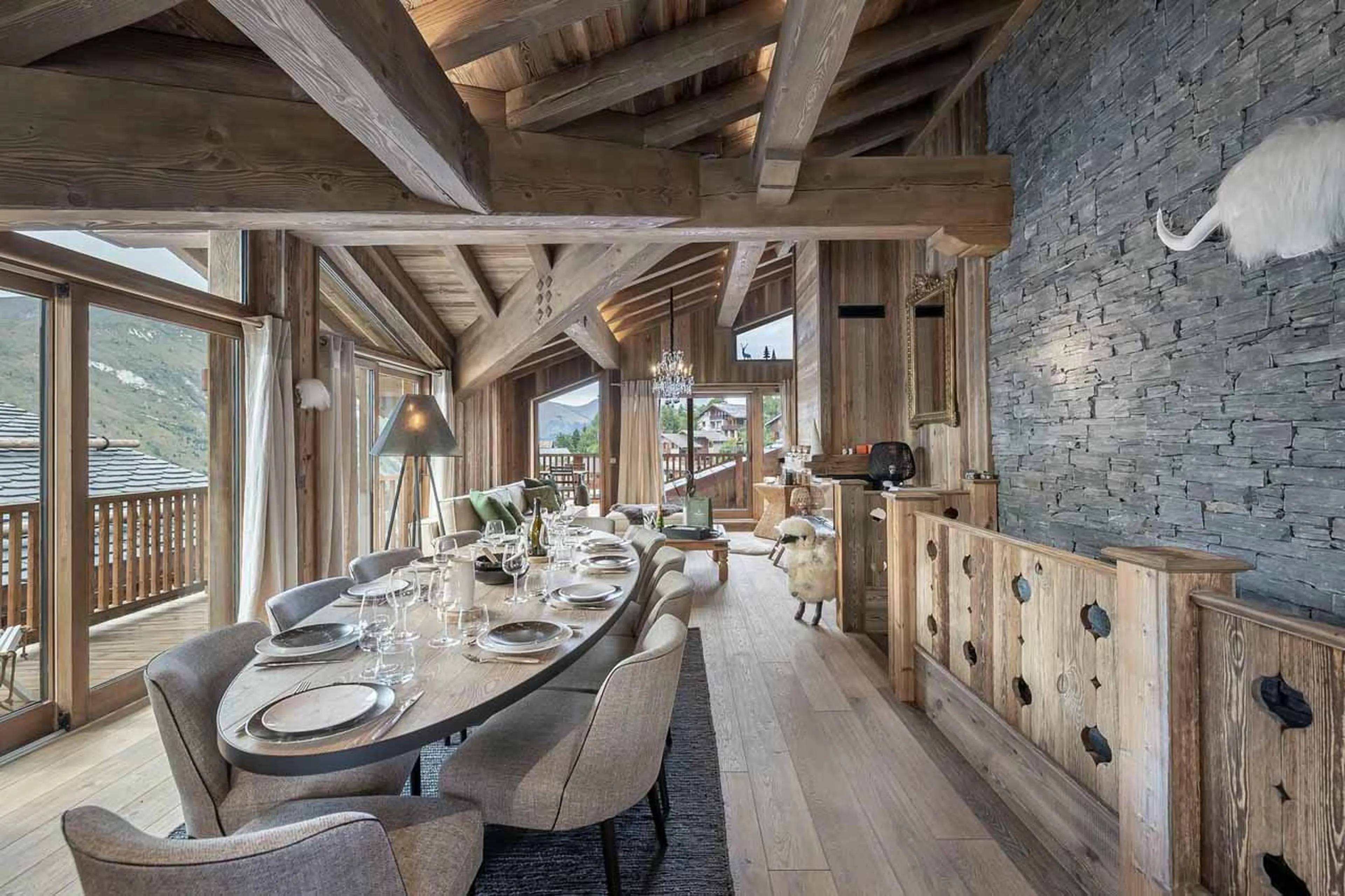 Dining area at Chalet Coco Marcel in St Martin de Belleville