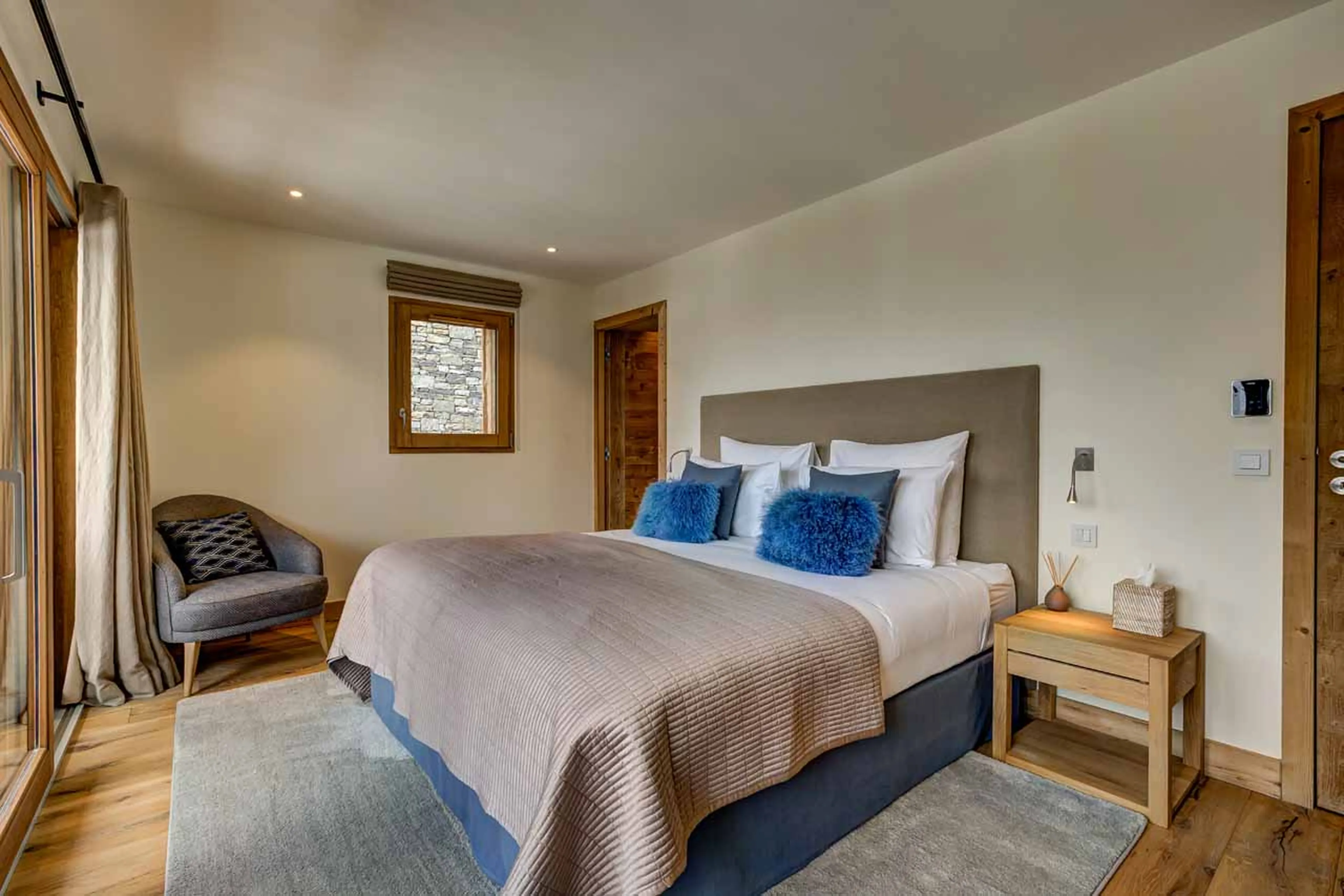 Bedroom two at Chalet Constantia in St Martin de Belleville