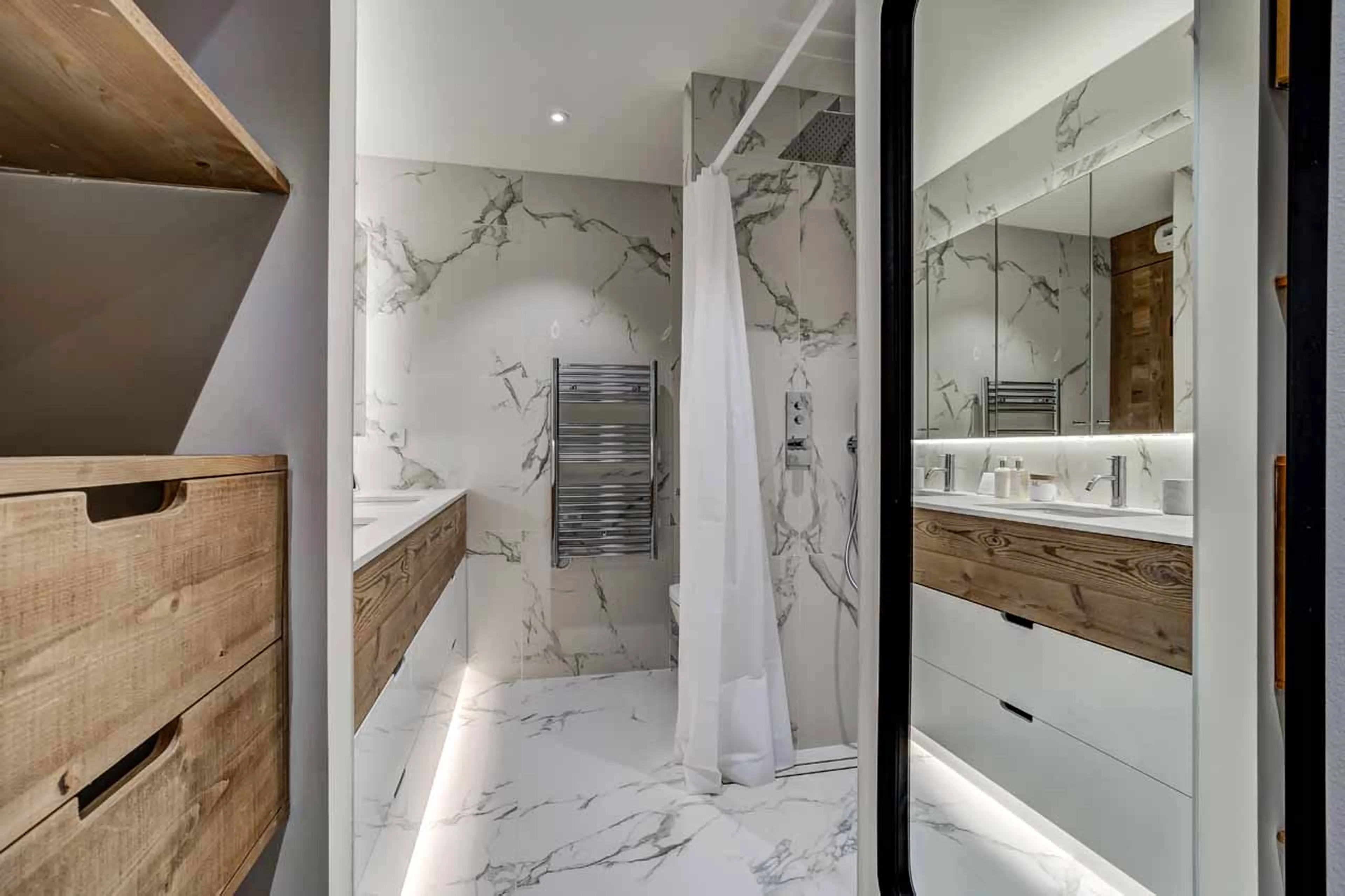 Shower room three at Chalet Constantia in St Martin de Belleville