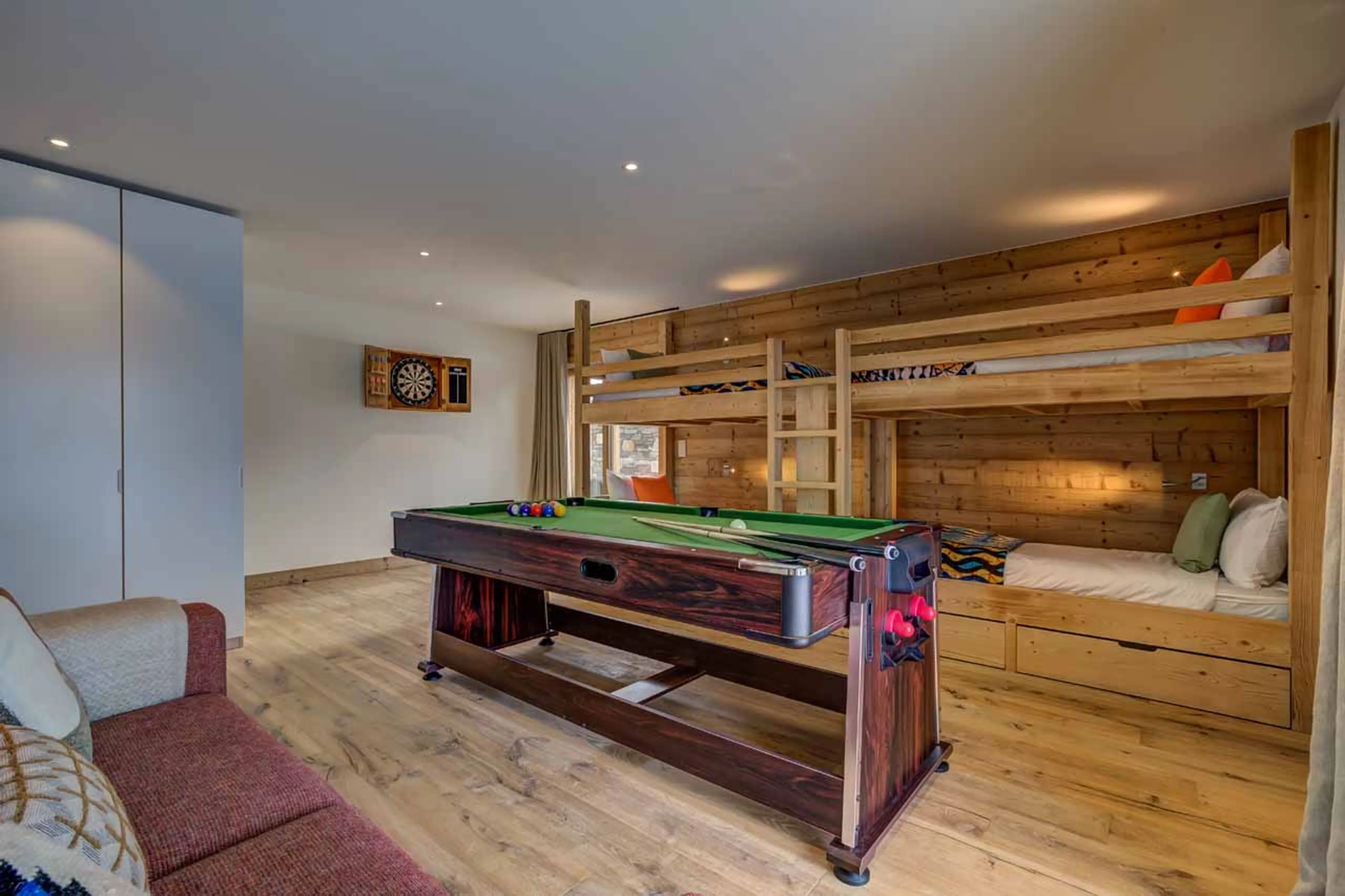 Bedroom seven at Chalet Constantia in St Martin de Belleville