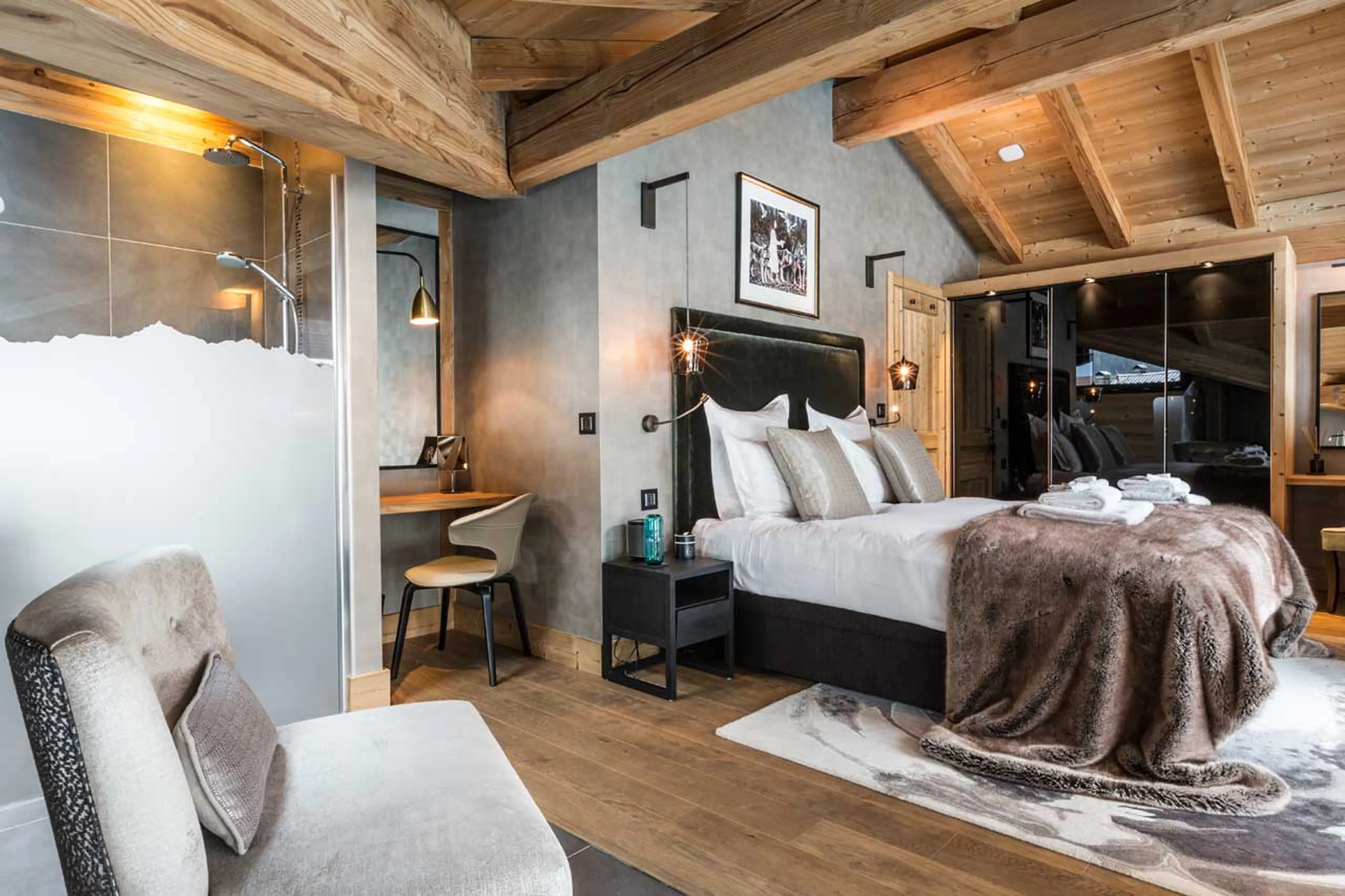 Bedroom Wolf Chalet Couttet in Chamoni