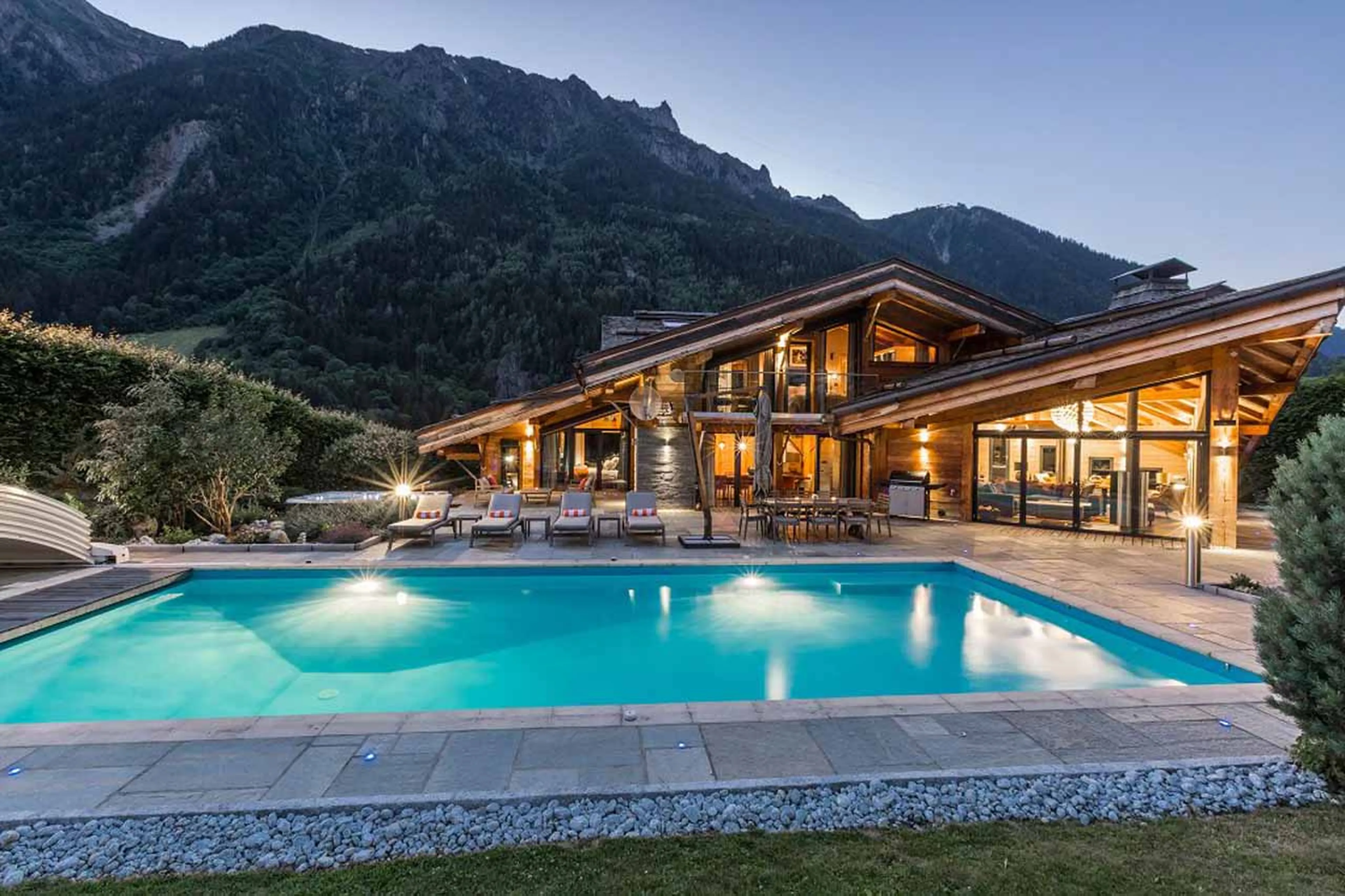 Exterior in summer at Chalet Couttet in Chamonix