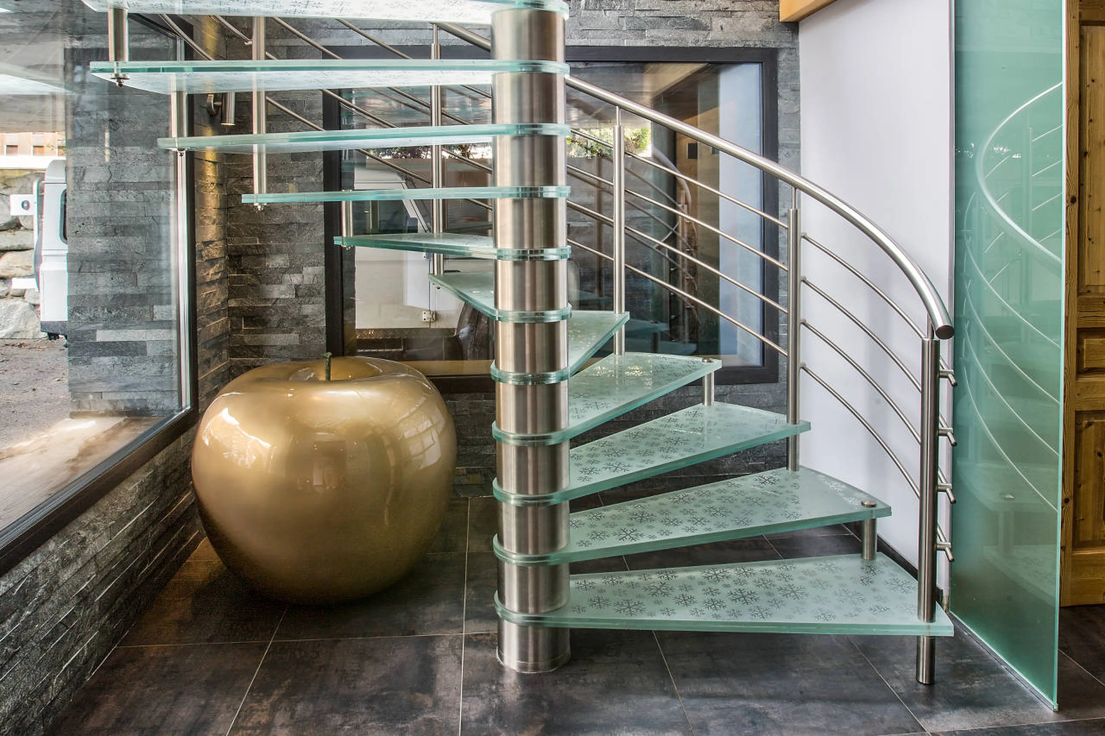 Staircase at Chalet Couttet in Chamonix