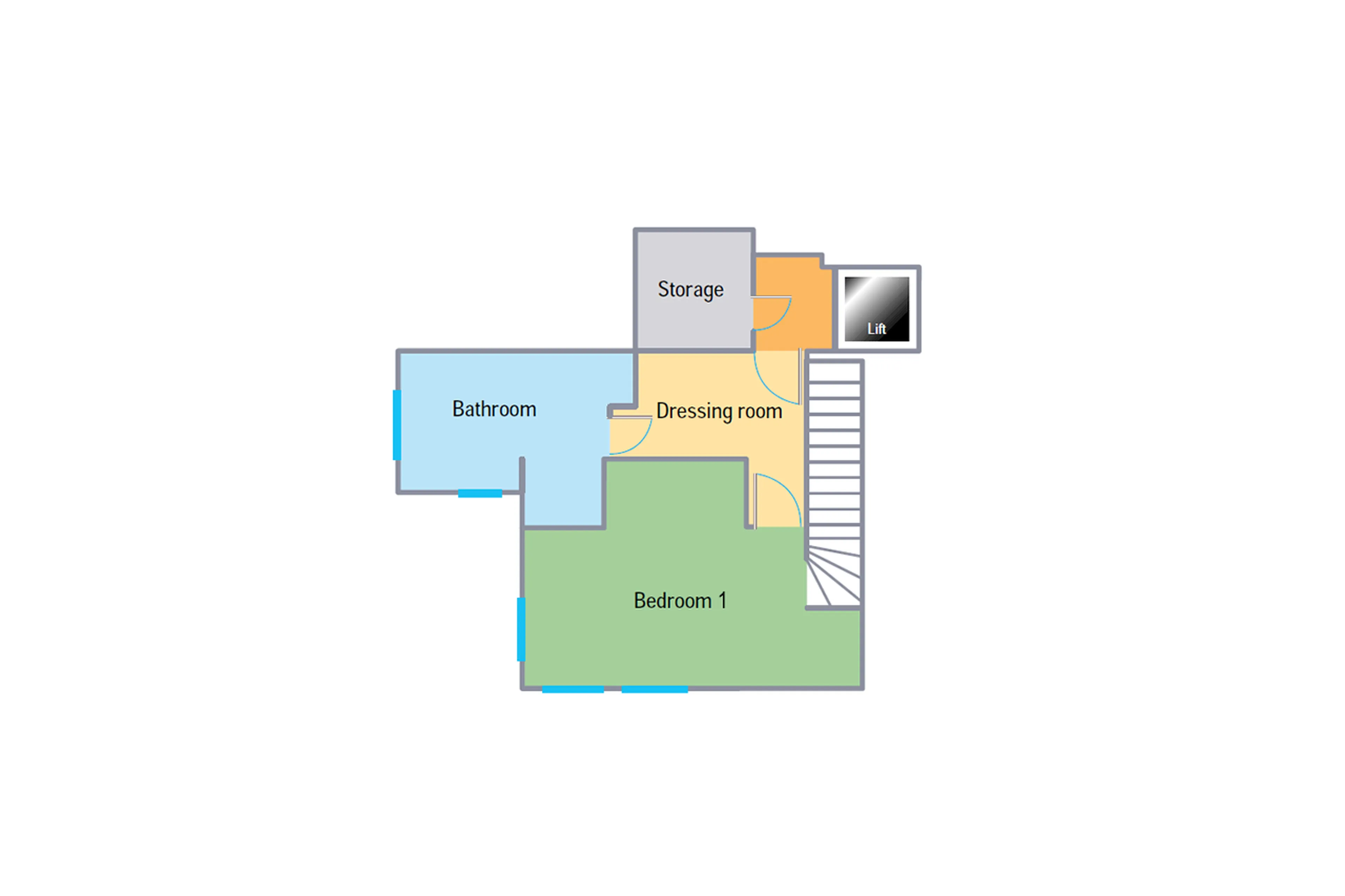 Level 1 floor plan of Chalet Cristal A in Val d’Isere