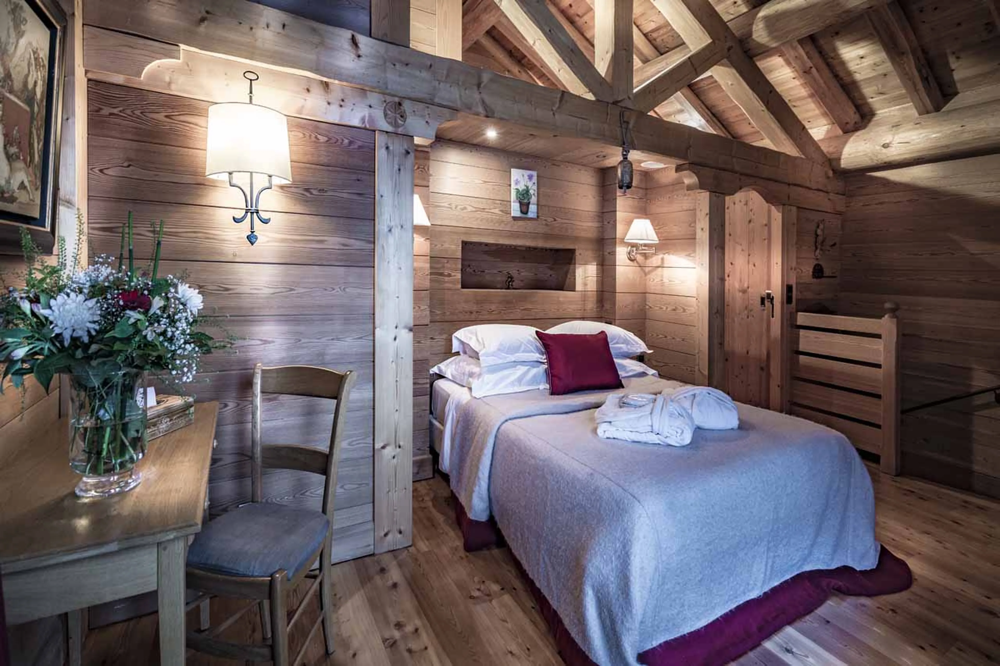 Master suite at Chalet Cristal A in Val d’Isere