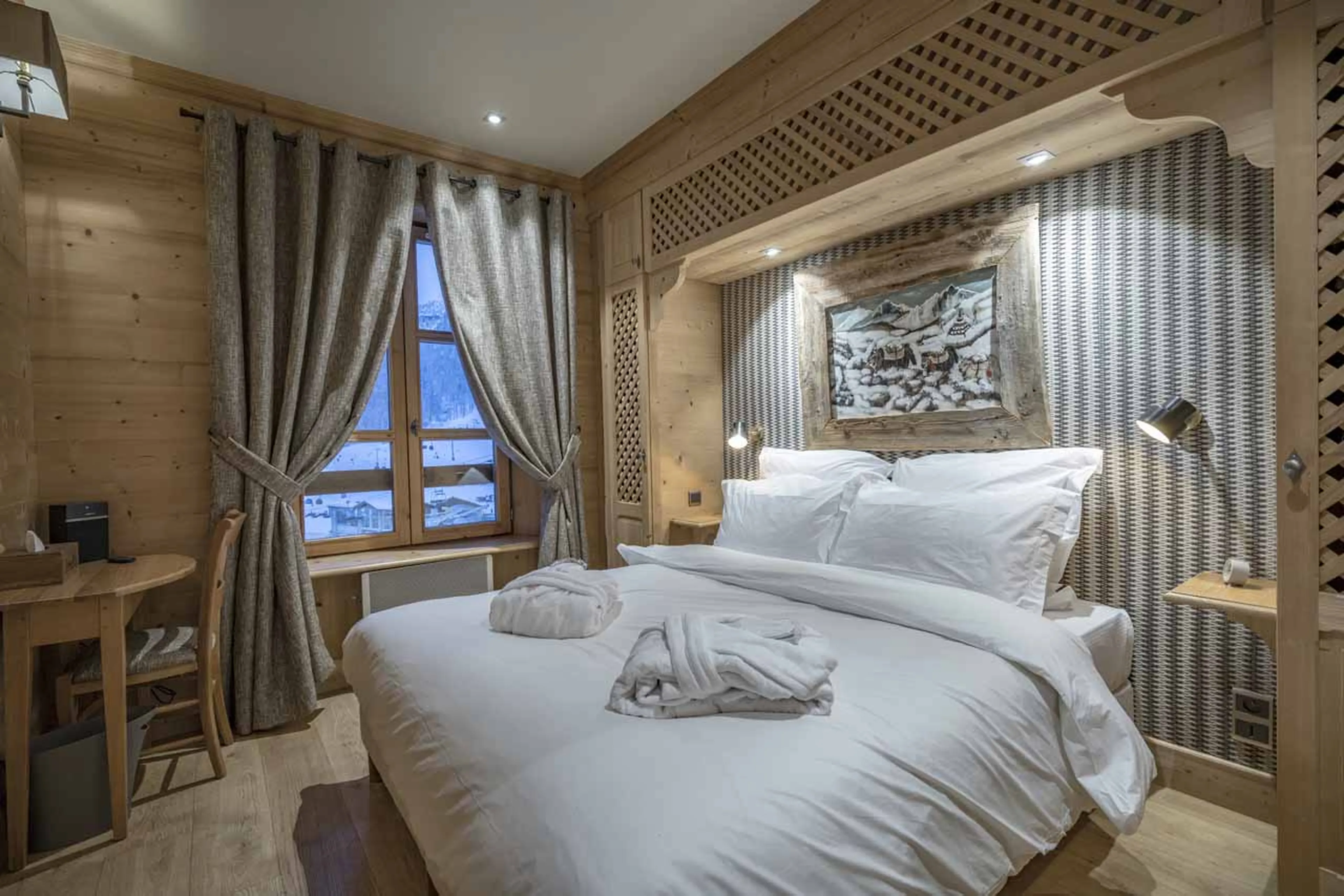 Bedroom three at Chalet Cristal B in Val d'Isere